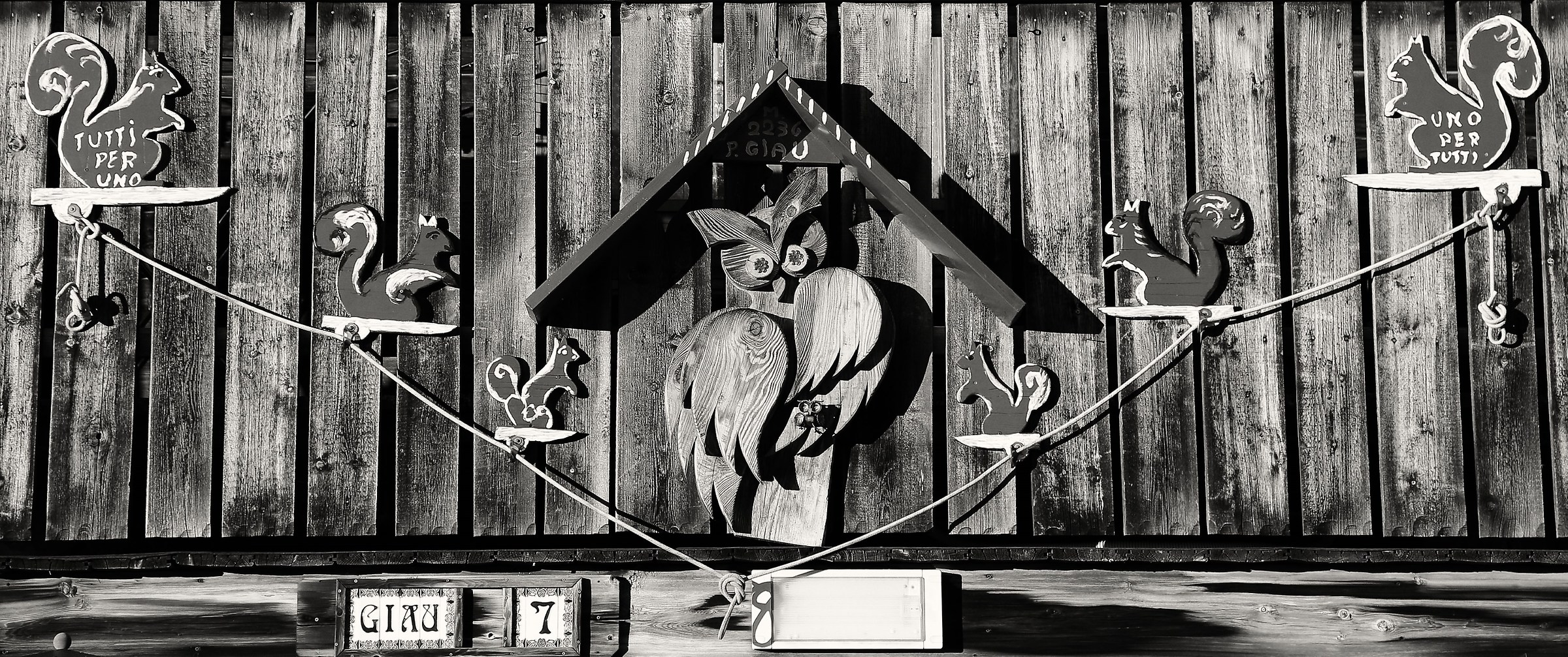 PassoGiau refuge. Particular balcony.