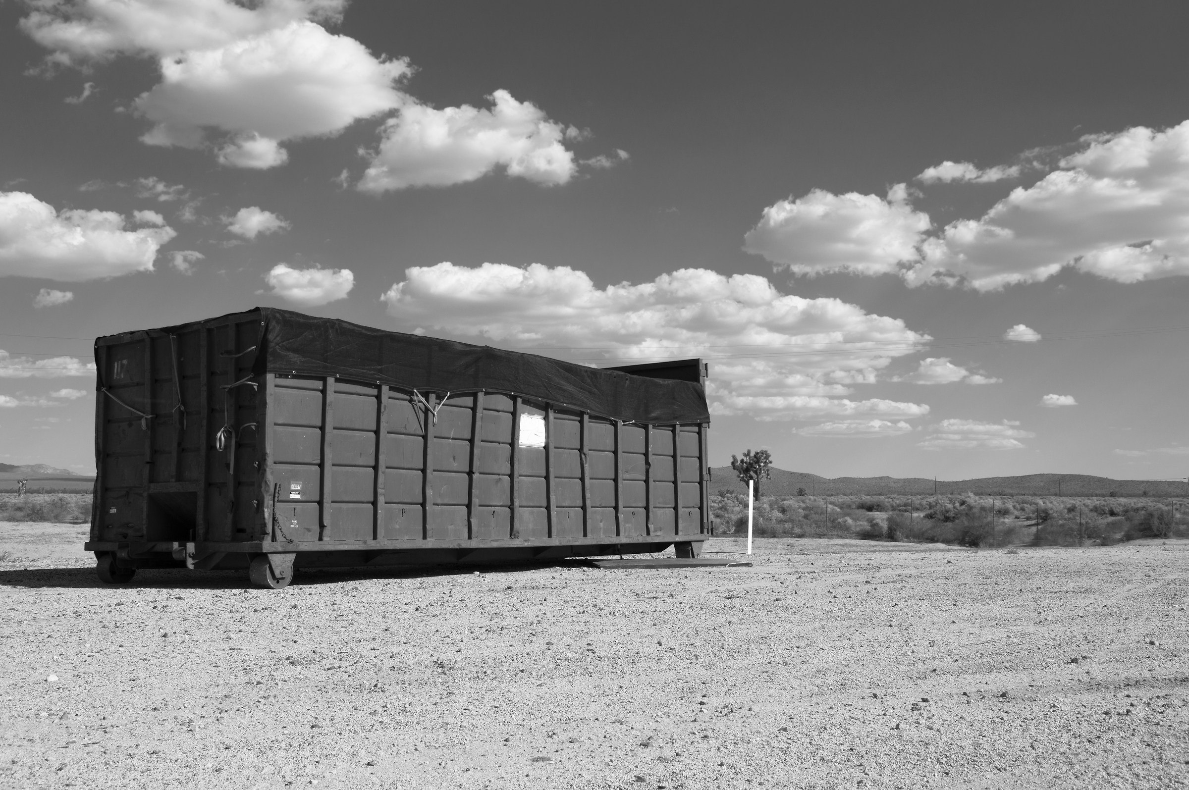 A container in the desert