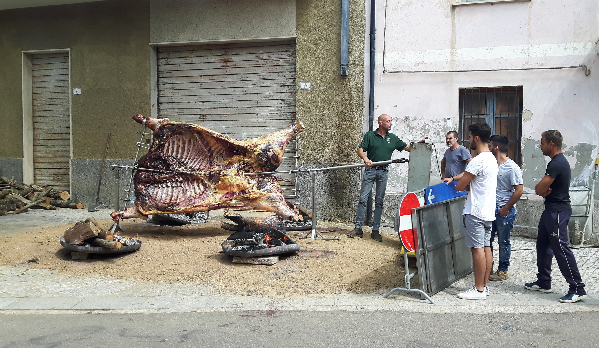 Asado per la festa di paese