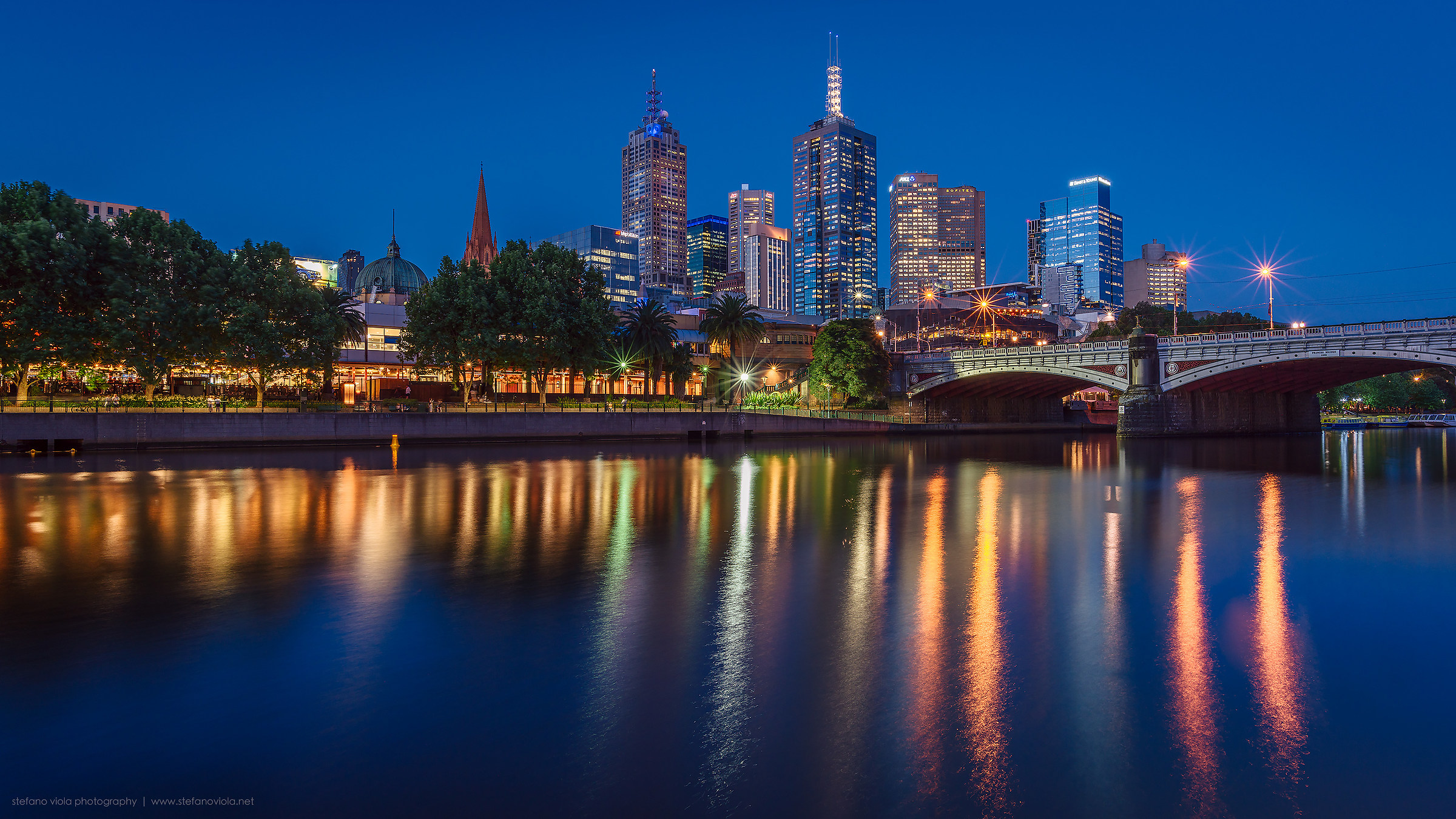 Cala la sera sul fiume Yarra | Melbourne