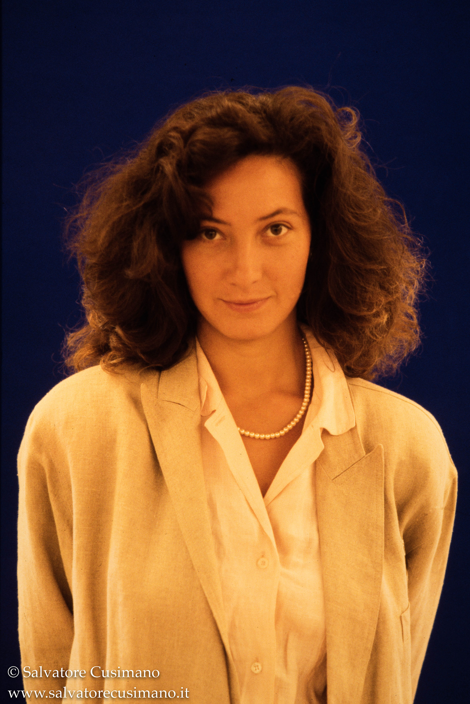 The background in blue