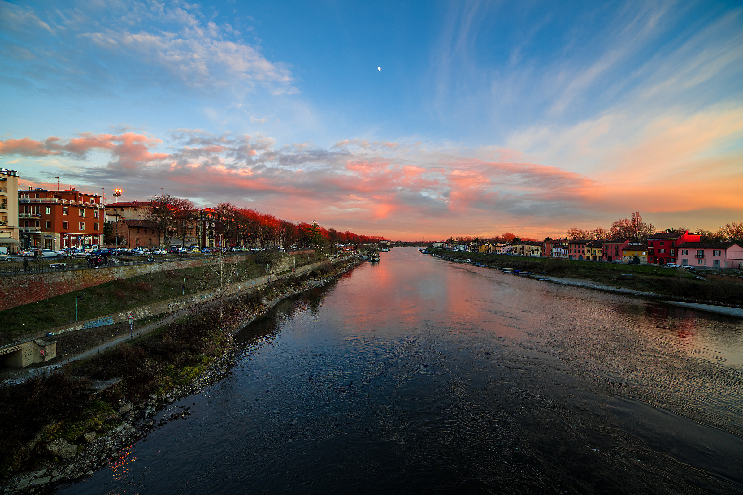 Sunset on the Ticino