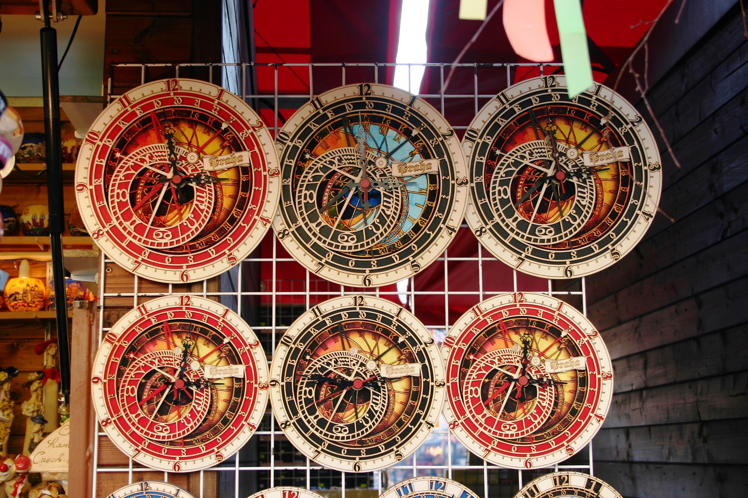 Copies of the clock of the Prague tower