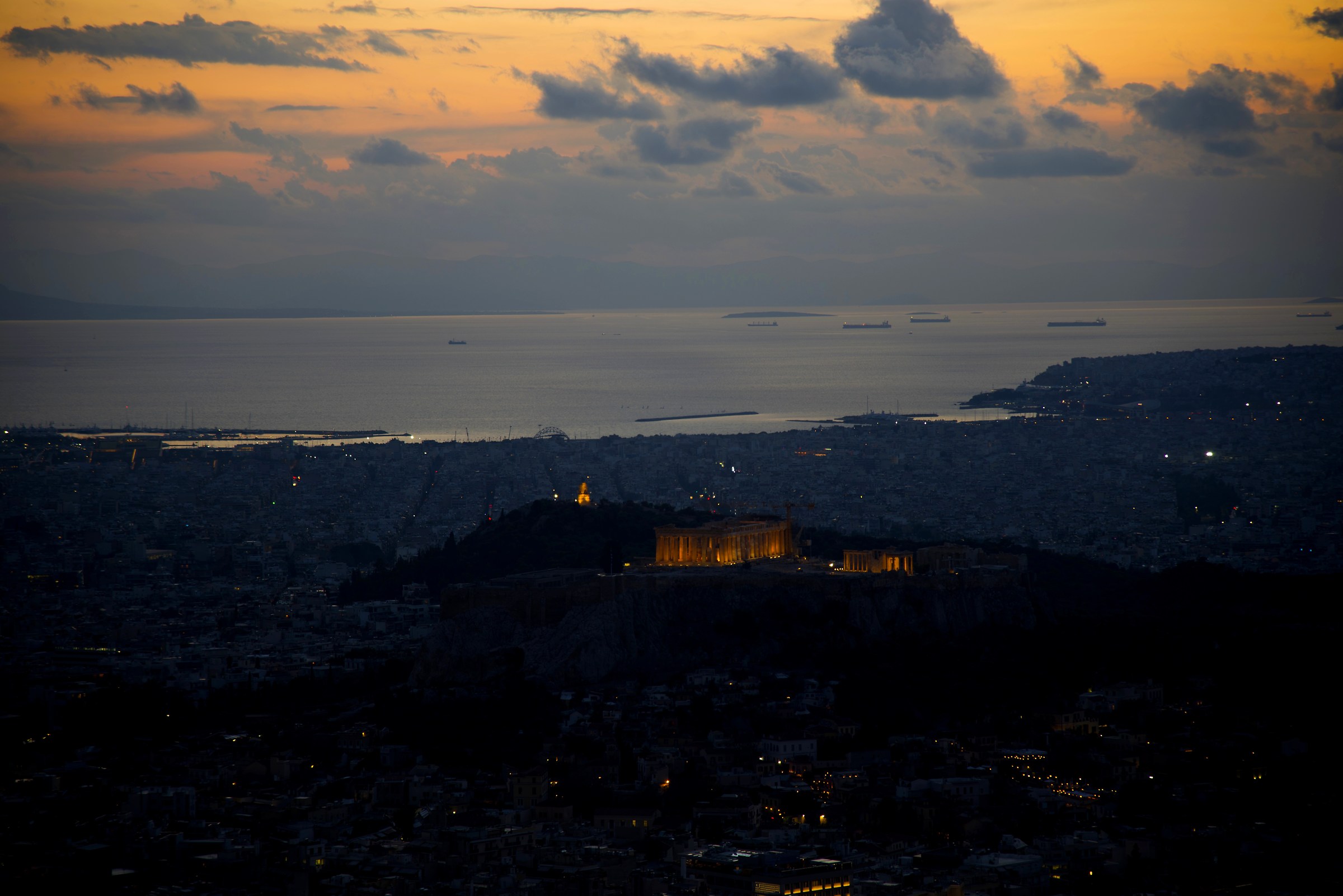 View on the Acropolis of Athens