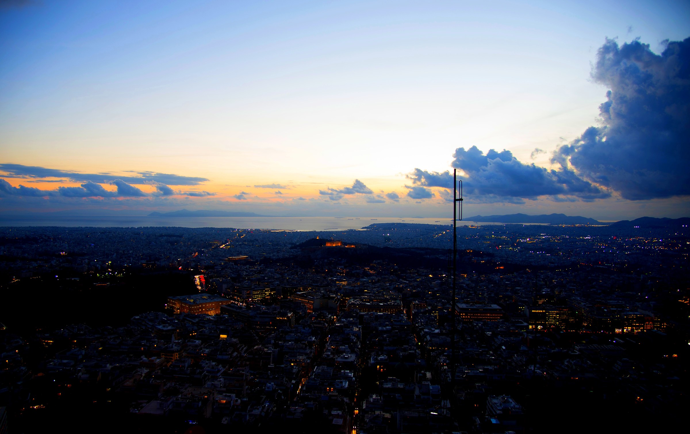 Athens night view