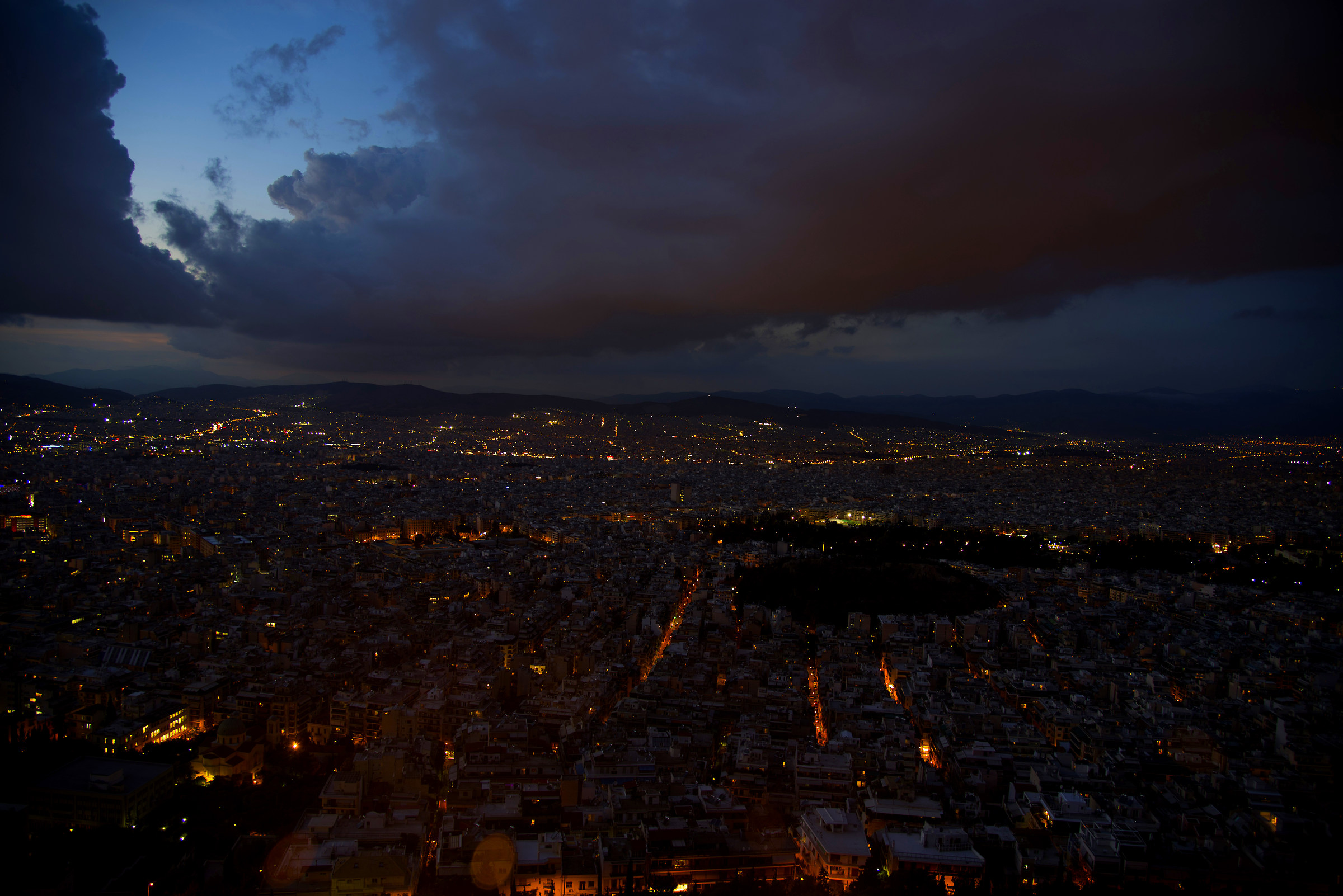 Athens night view