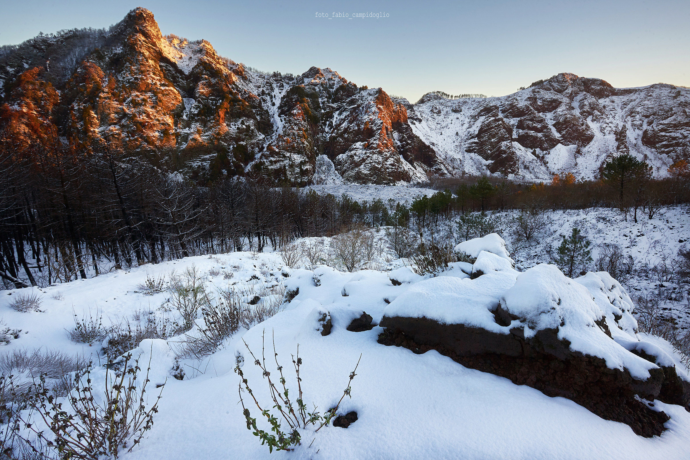 vesuvio snowfall December 2017