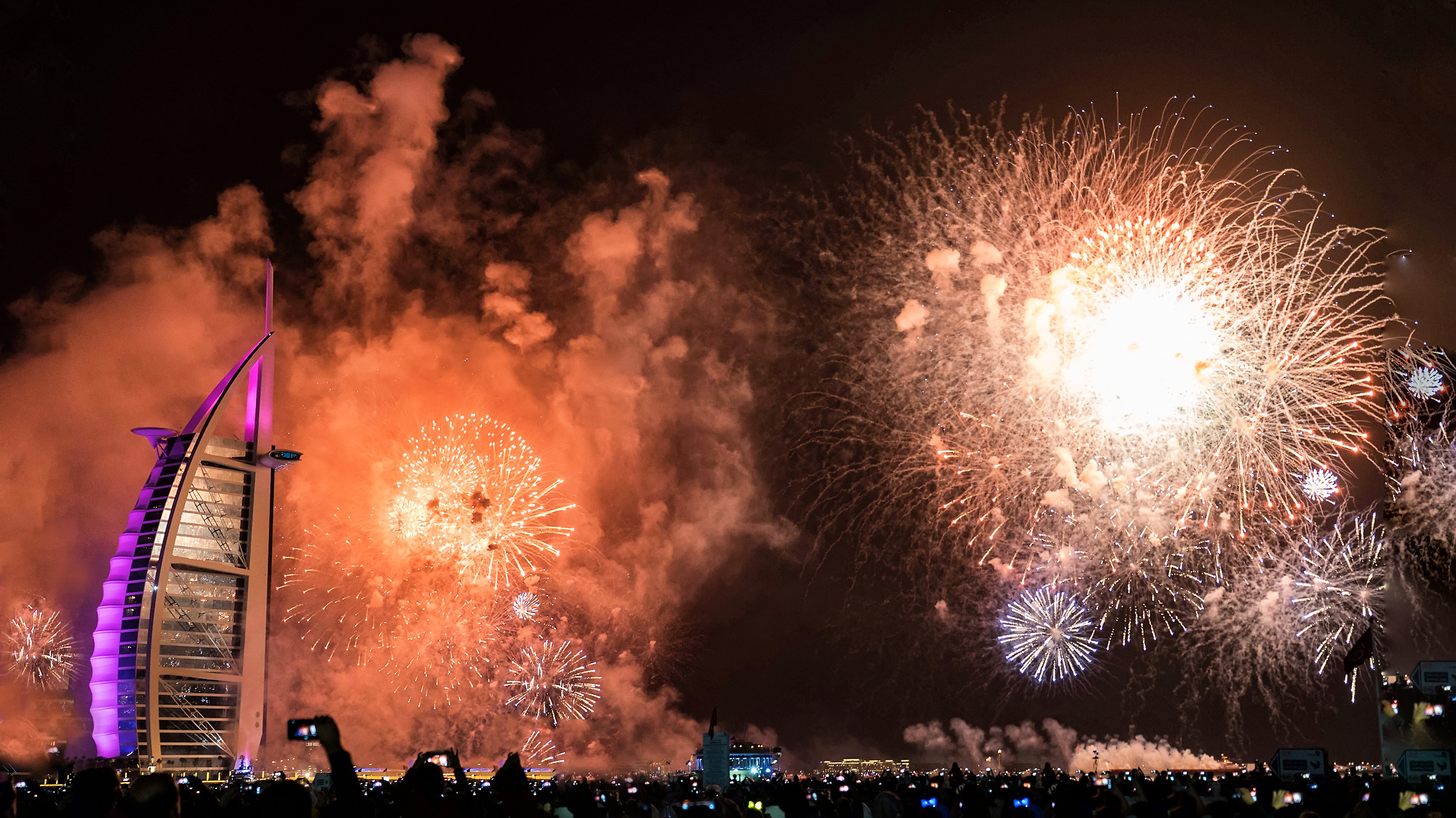 Happy 2018 from Jumeirah beach