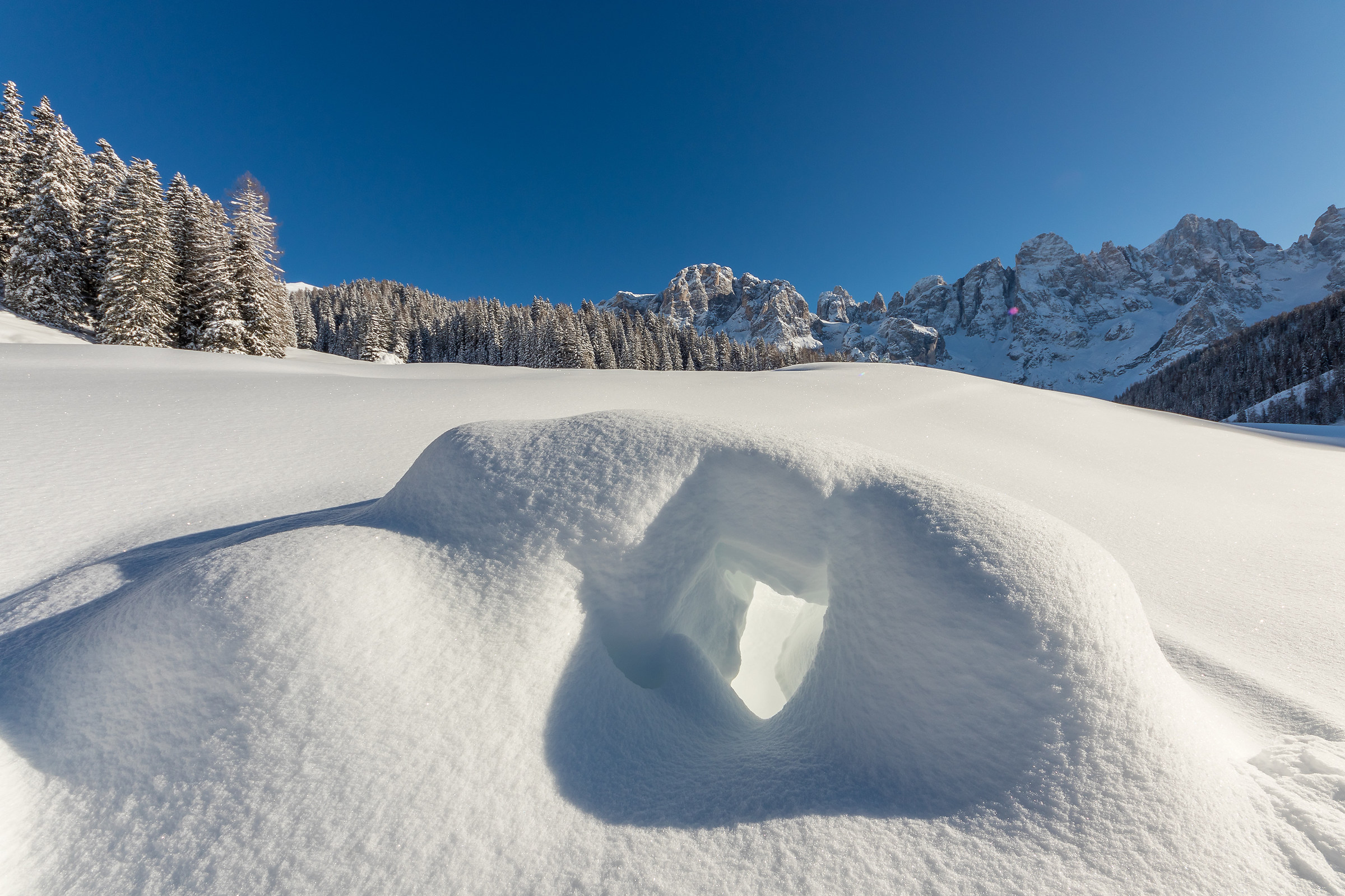 The hole in the snow