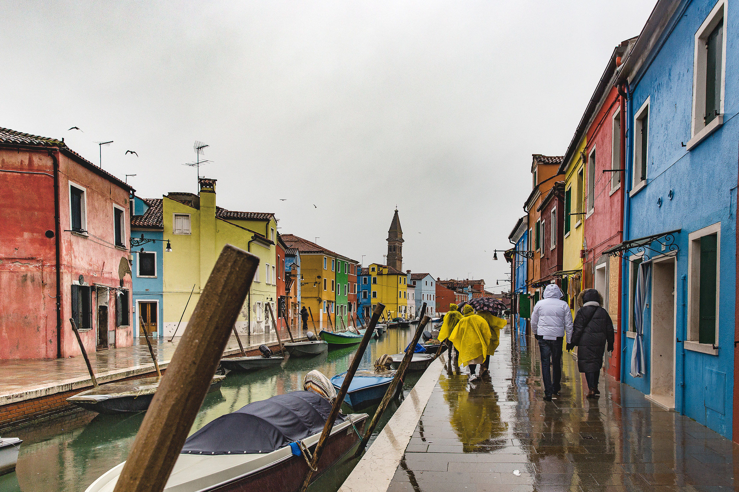 Burano in the rain