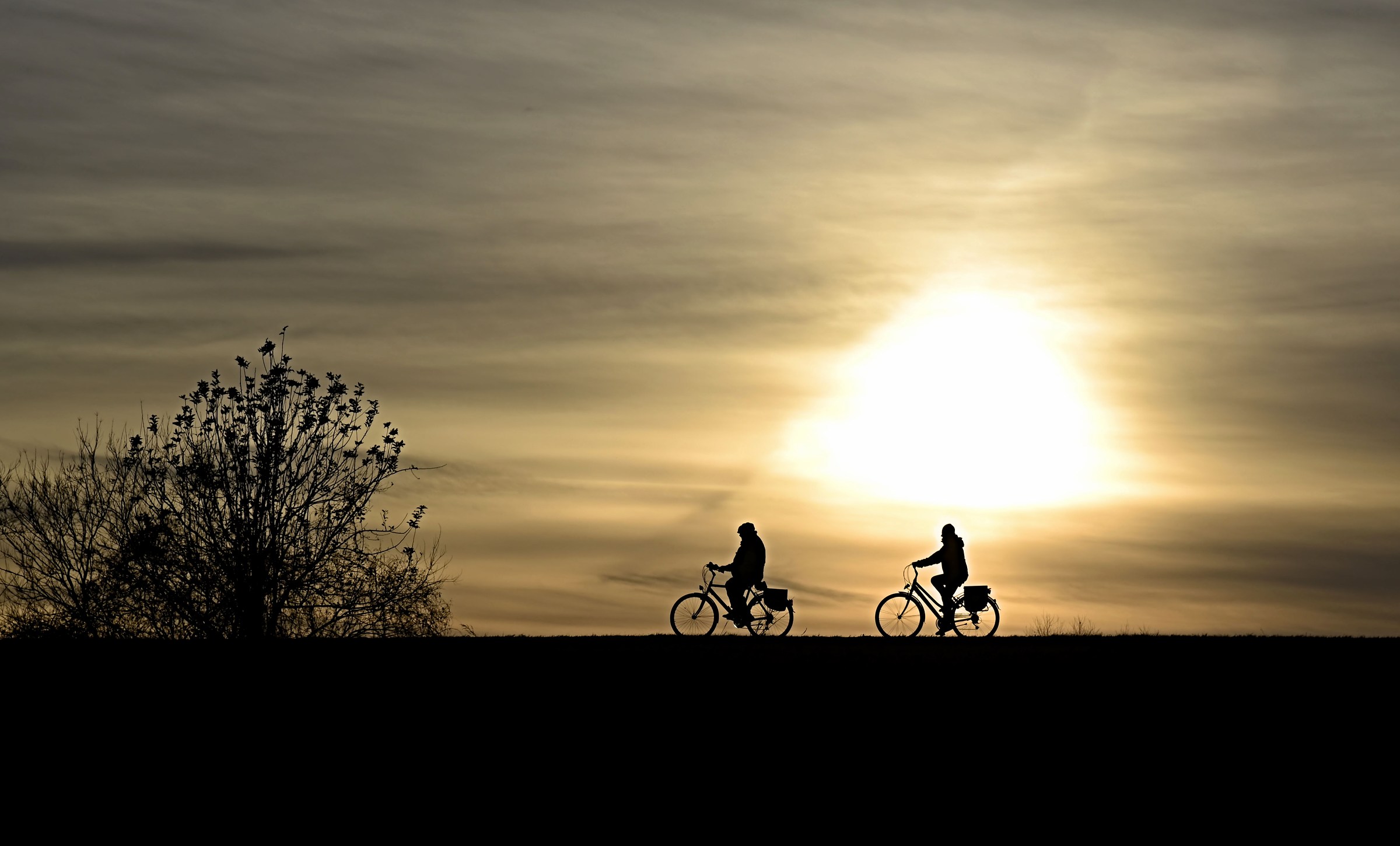 Sunset by bike