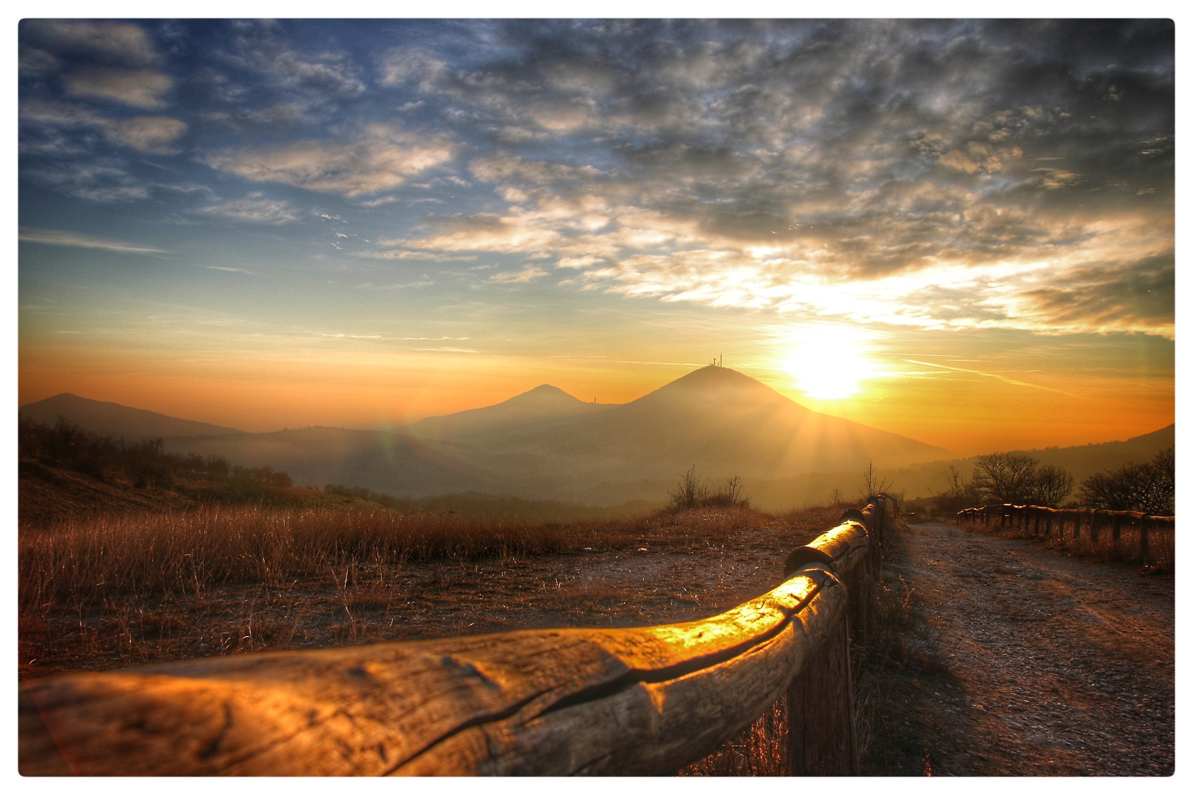 sunset on the Euganean hills