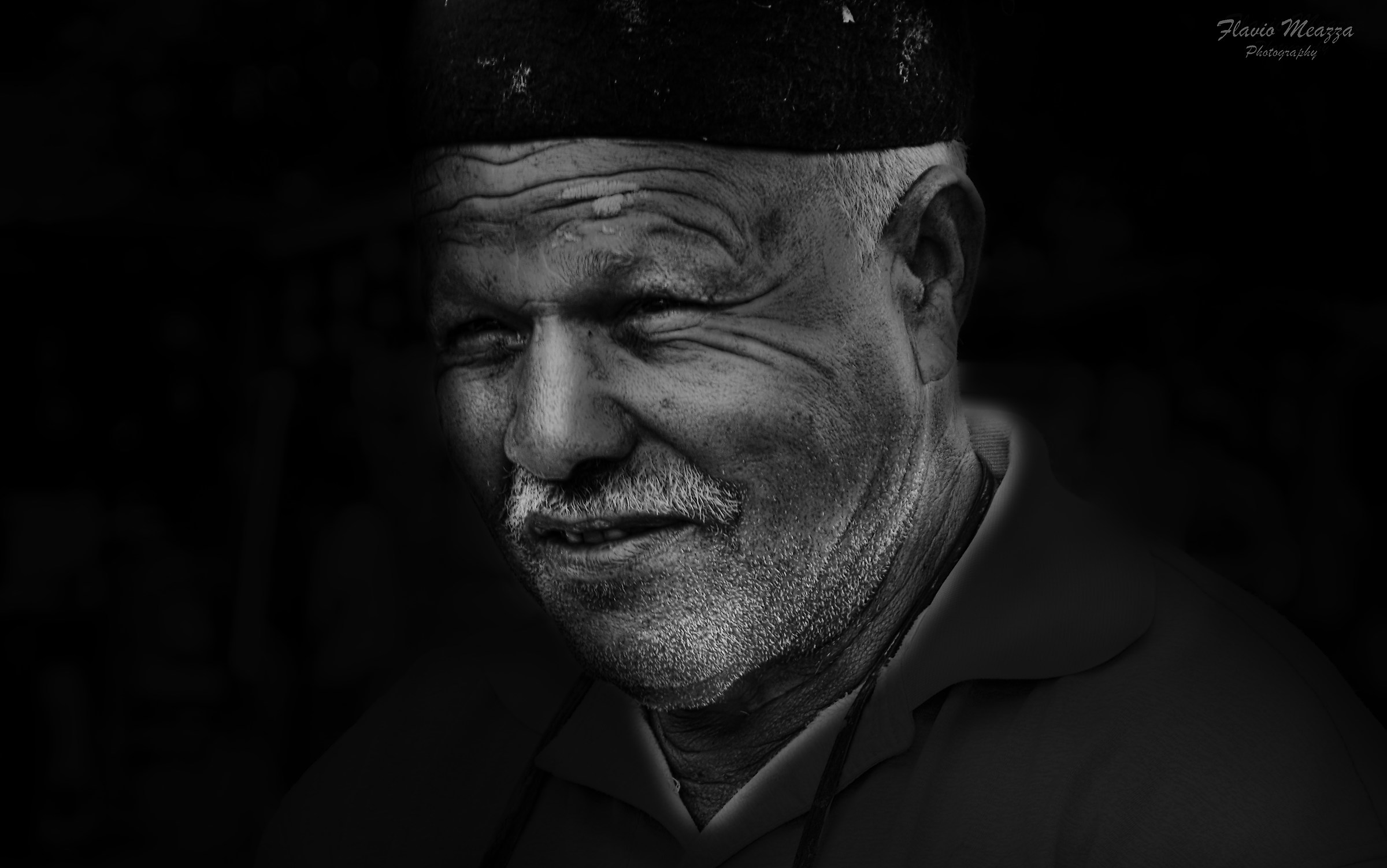 Le rughe raccontano la vita passata di un uomo