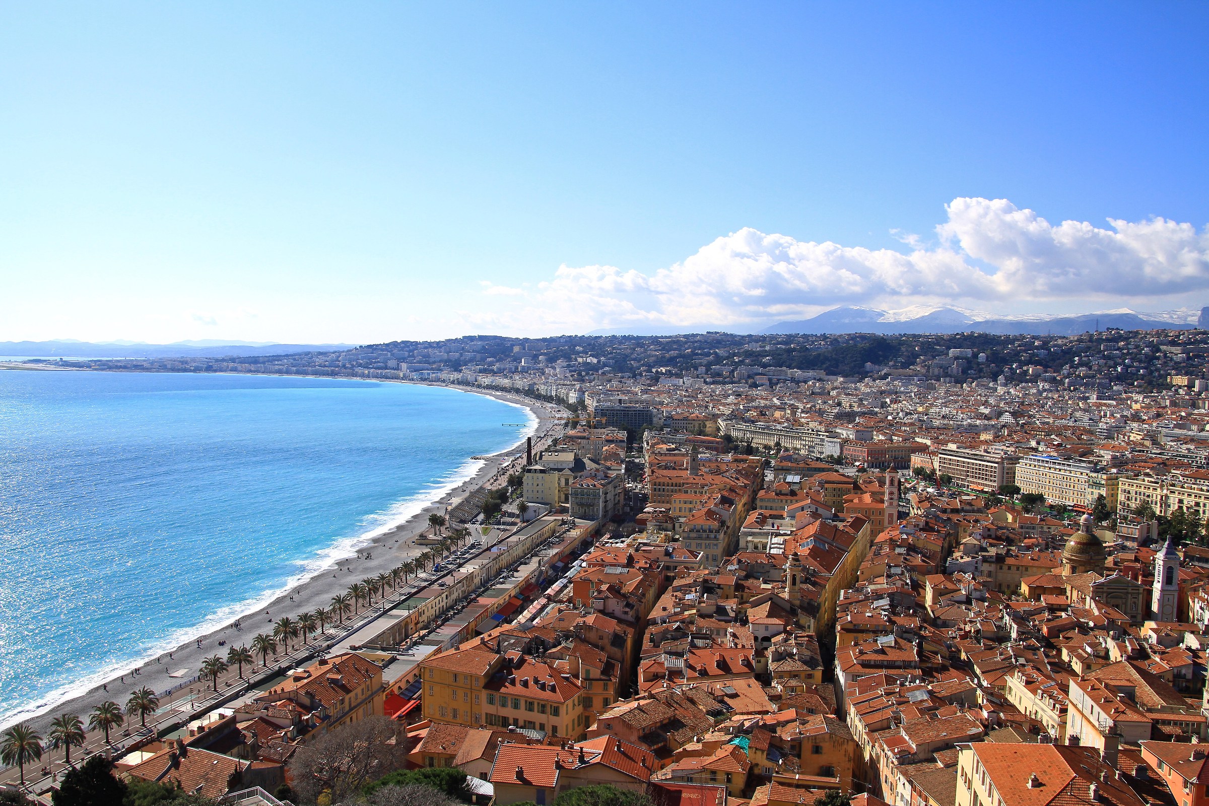 Nizza: panorama verso il mare
