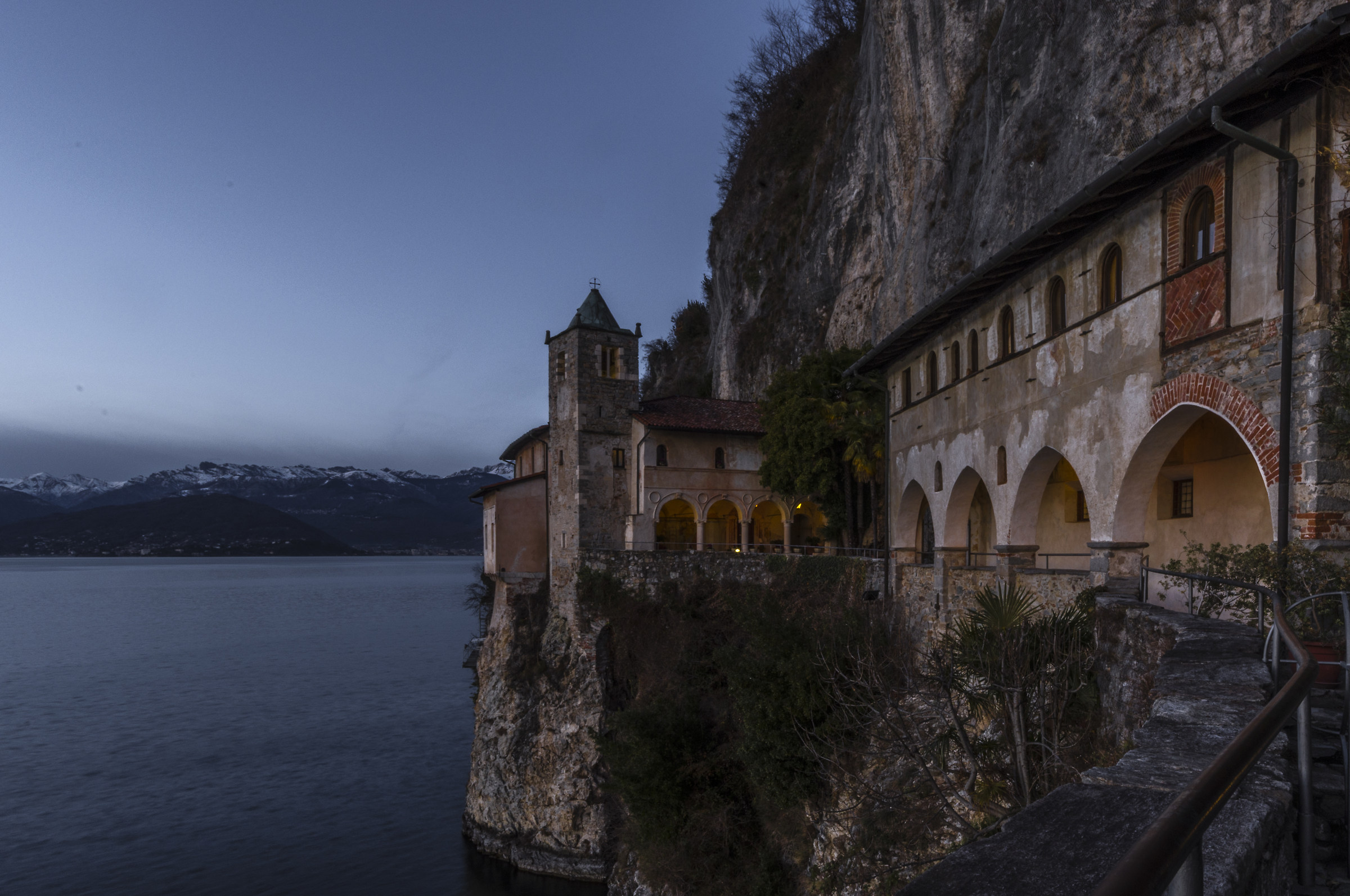 The first lights of the evening