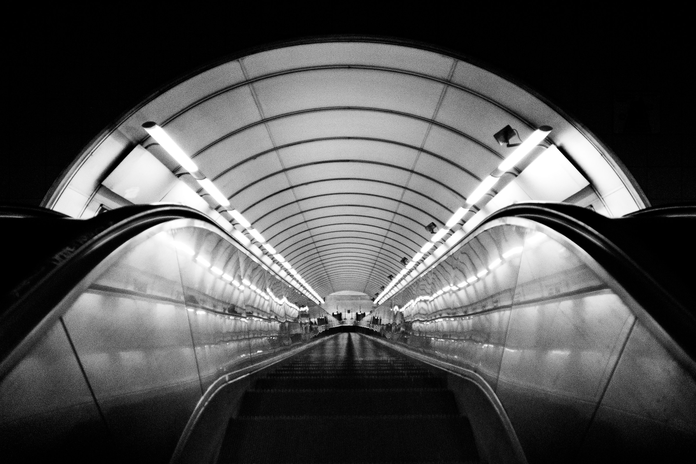 Entrance to the subway station in Prague