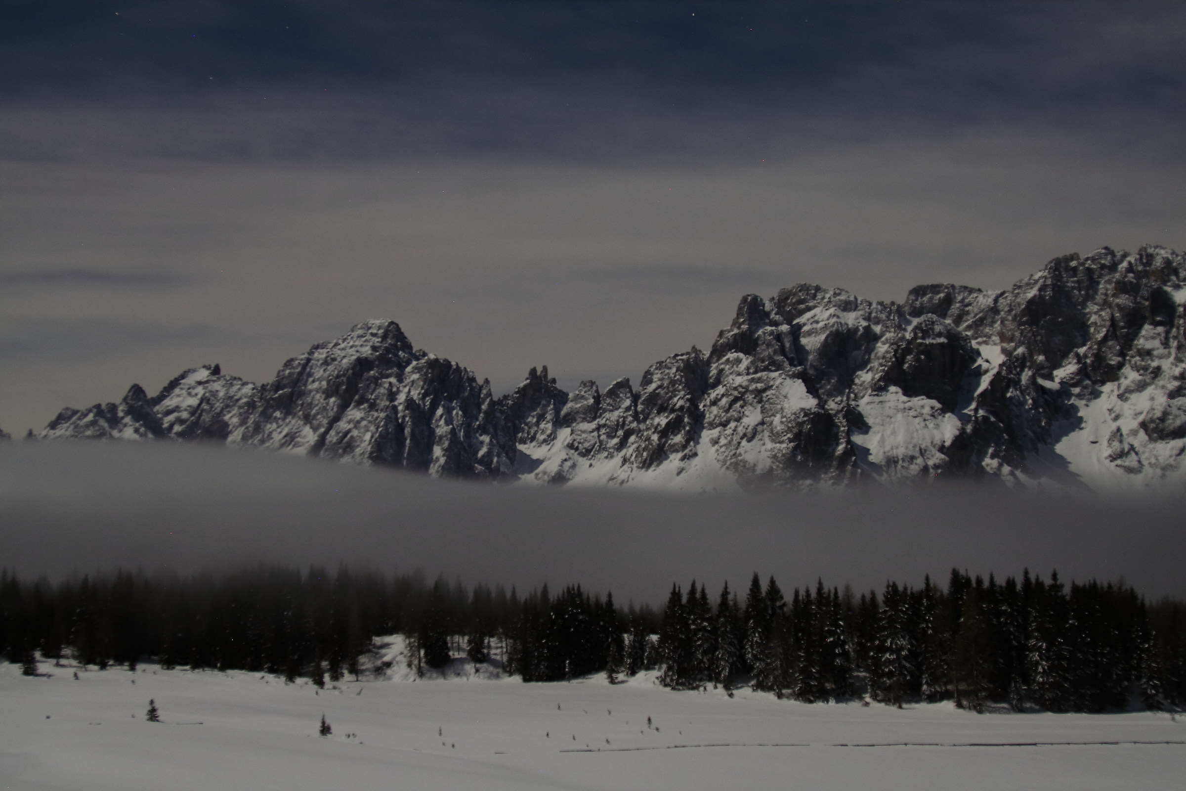 Red Croda with full moon II