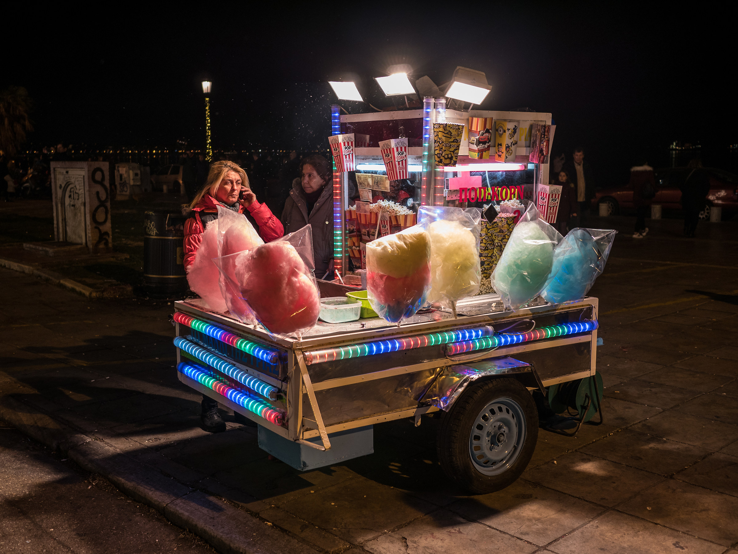 Cotton candy and popcorn