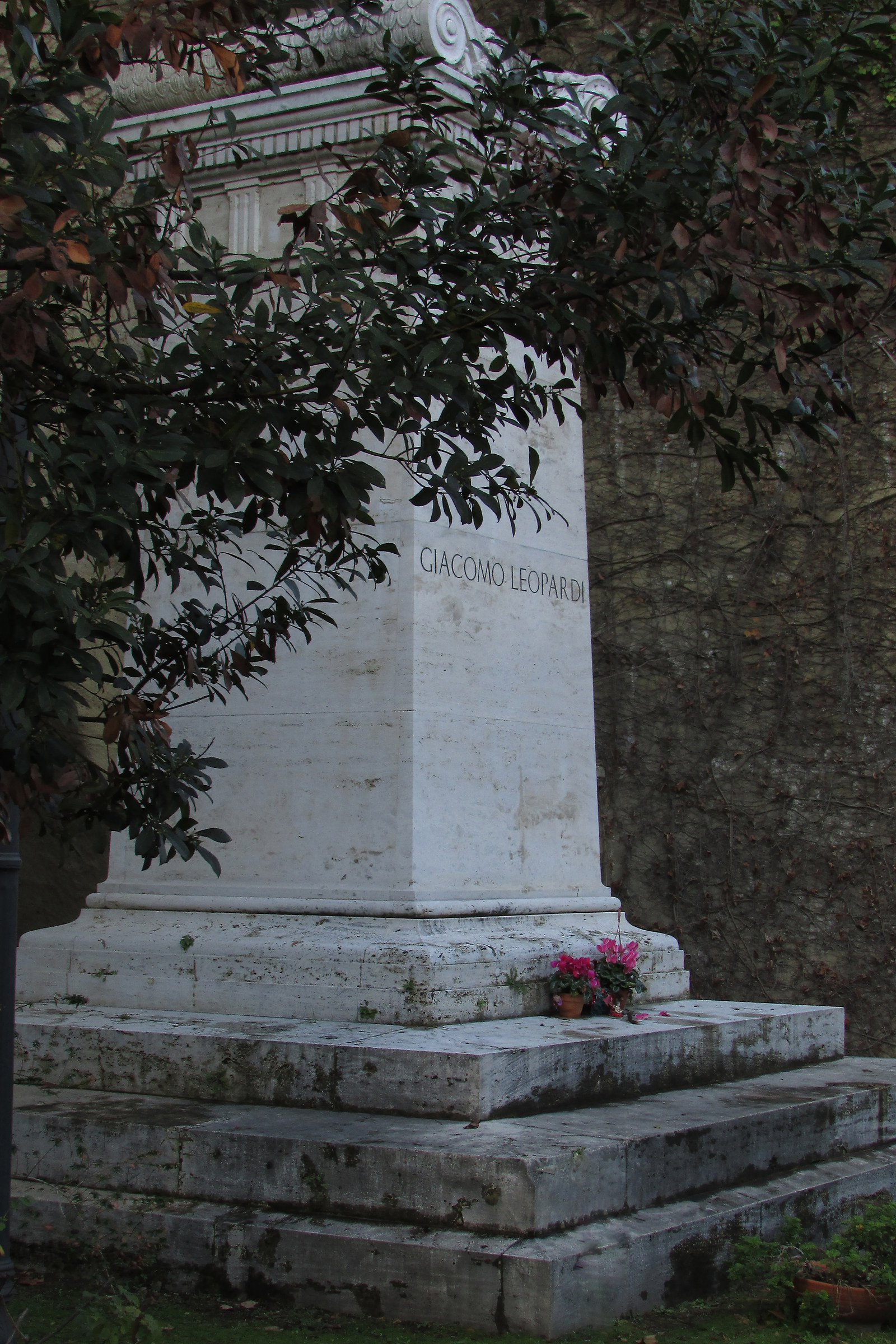 Tomb of Giacomo Leopardi in Naples