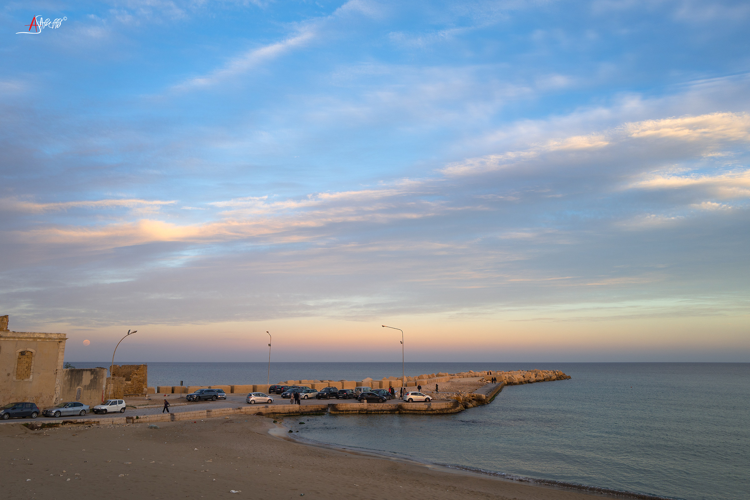 Sunset at the tonnara of Avola
