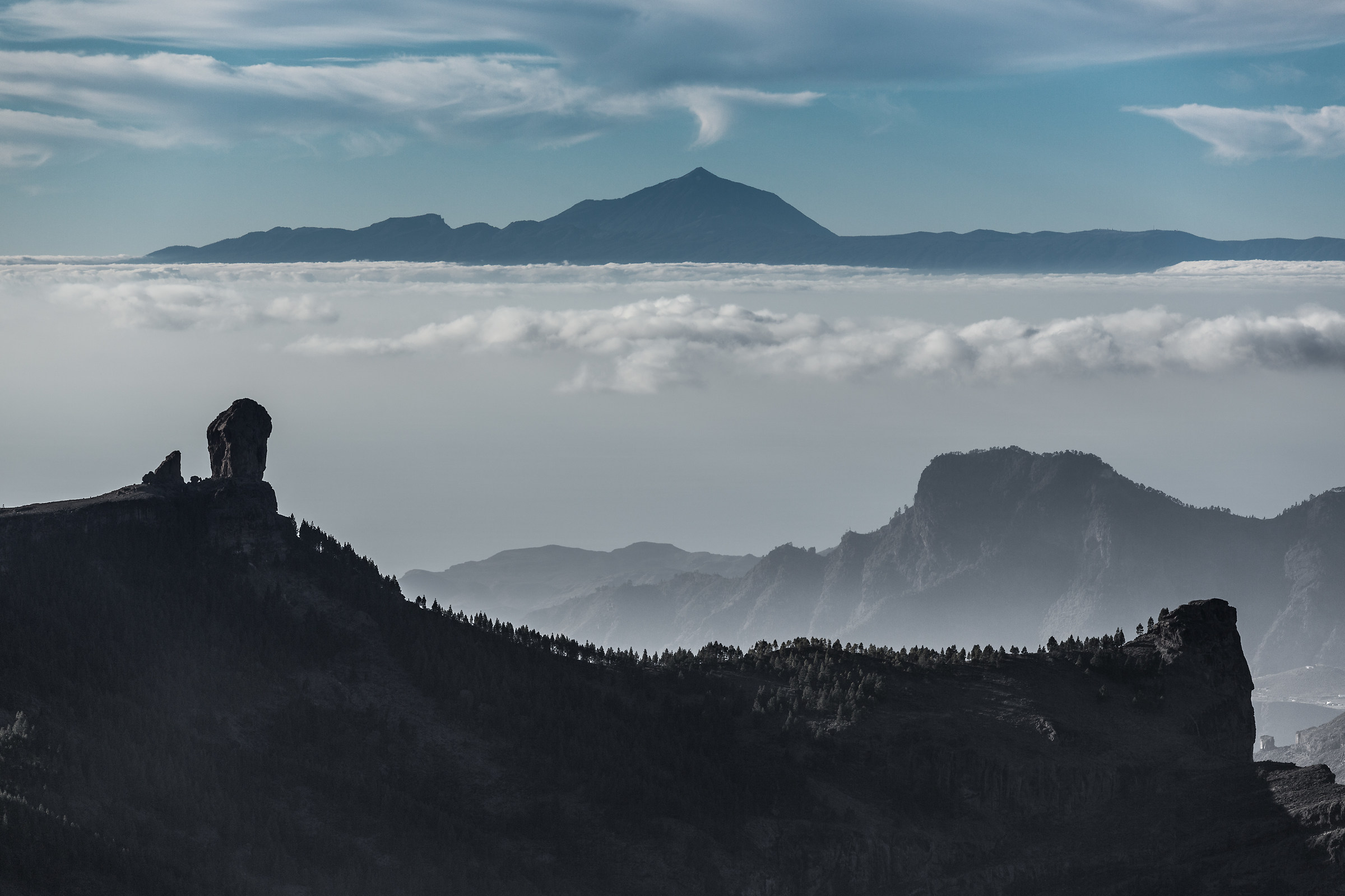 Teide sobre roque Nublo