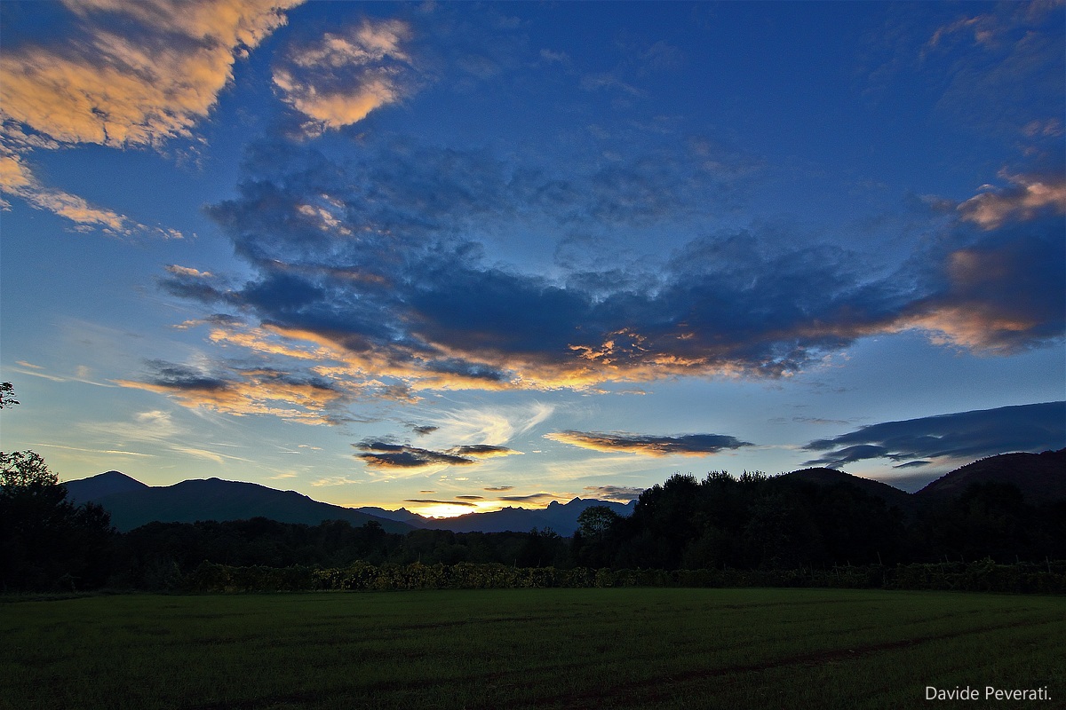 Sunset with the first double exposure