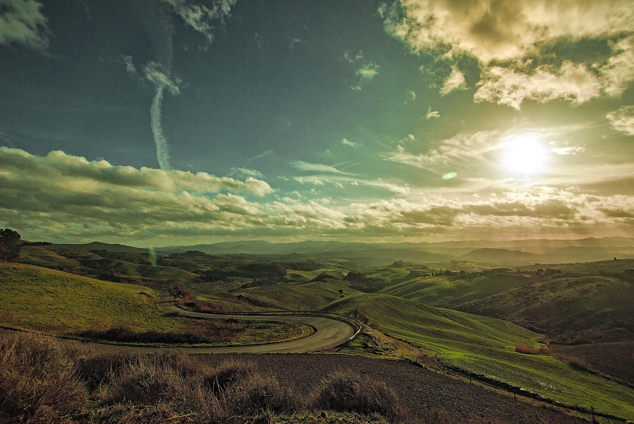 Going back up hairpin bends