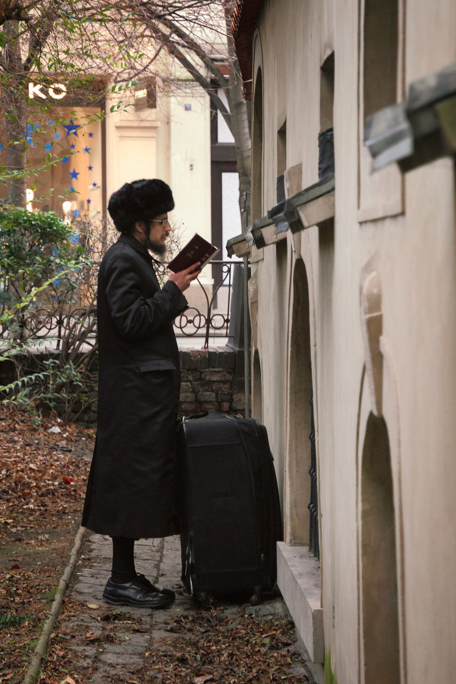 Prayer at the Jewish Synagogue in Prague