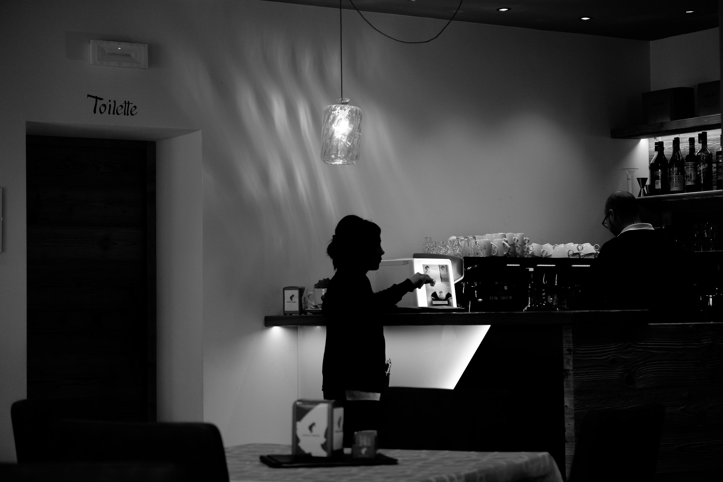 Two coffees for the eight table