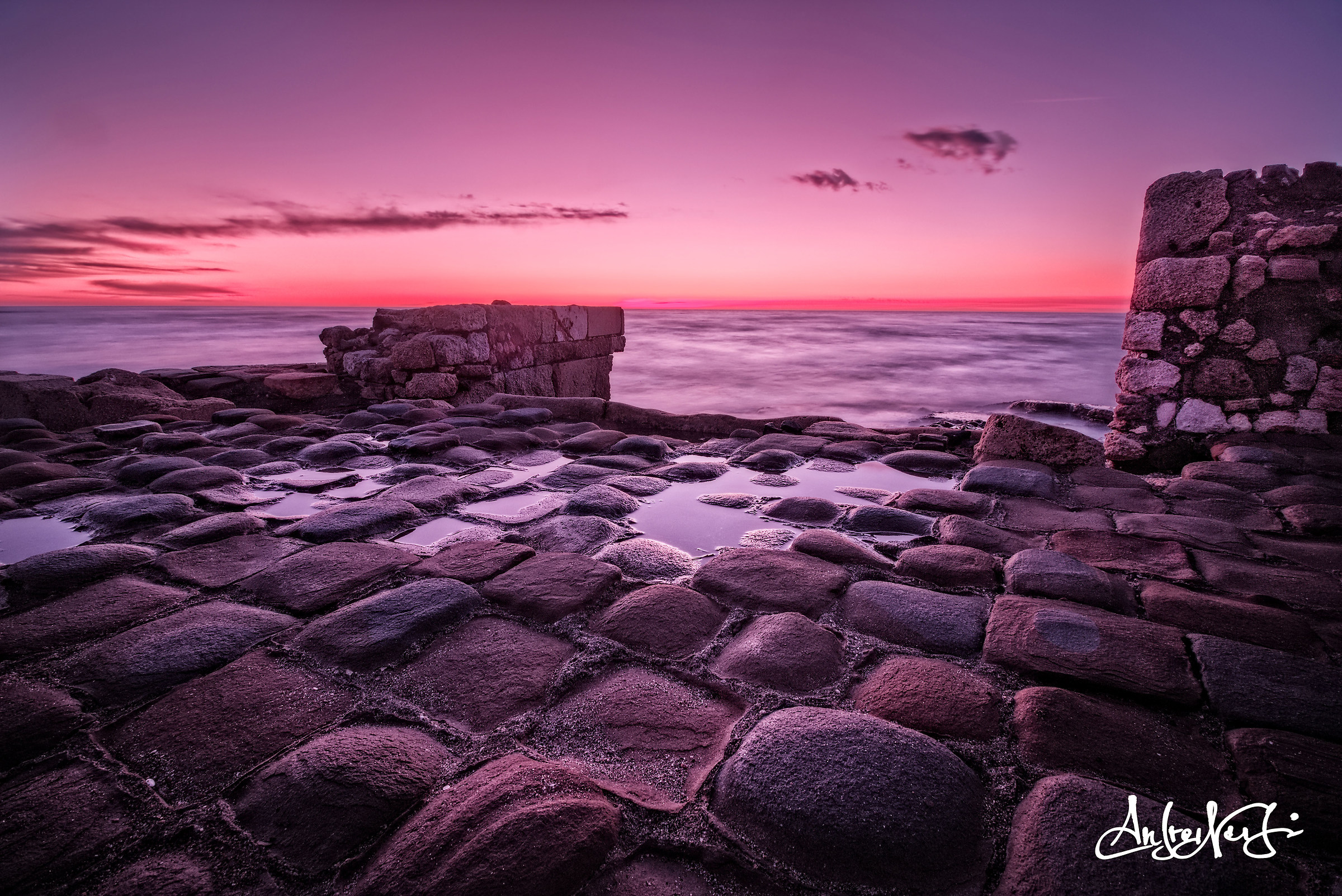 sunset from the Etruscan port of Tarquinia
