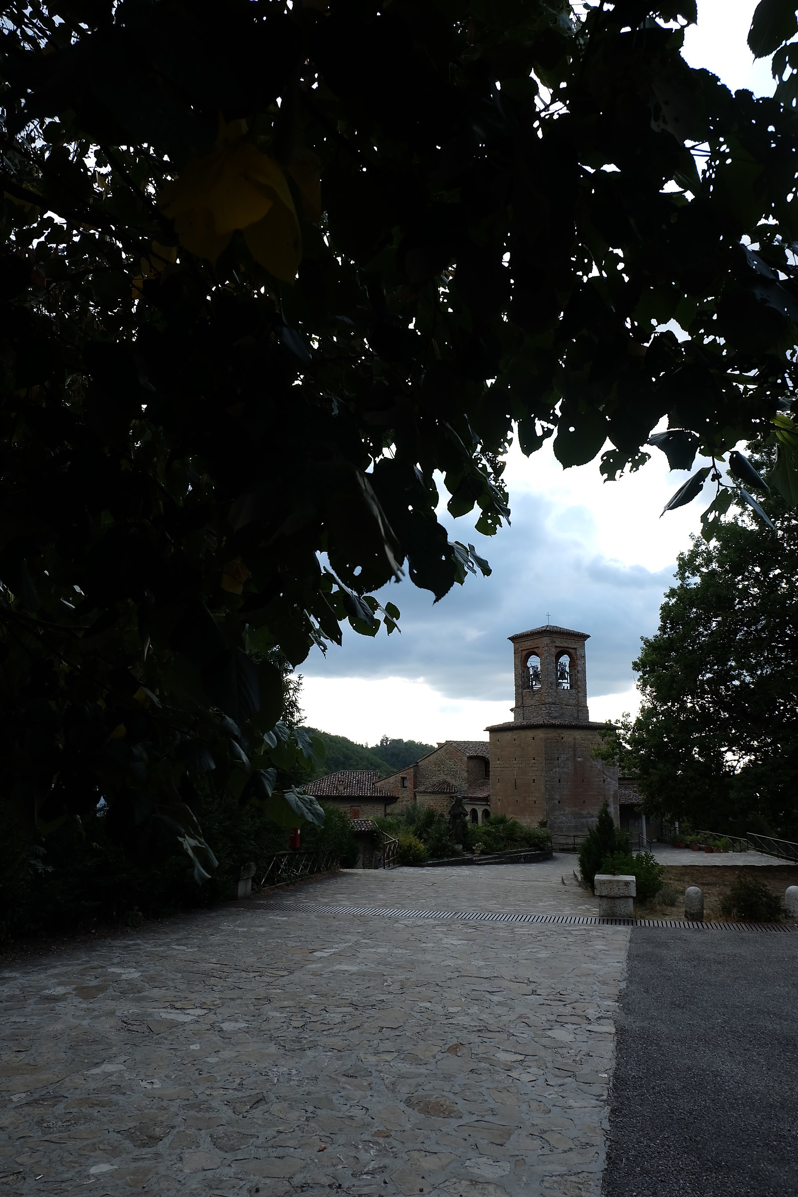 Here is the hermitage surrounded by trees