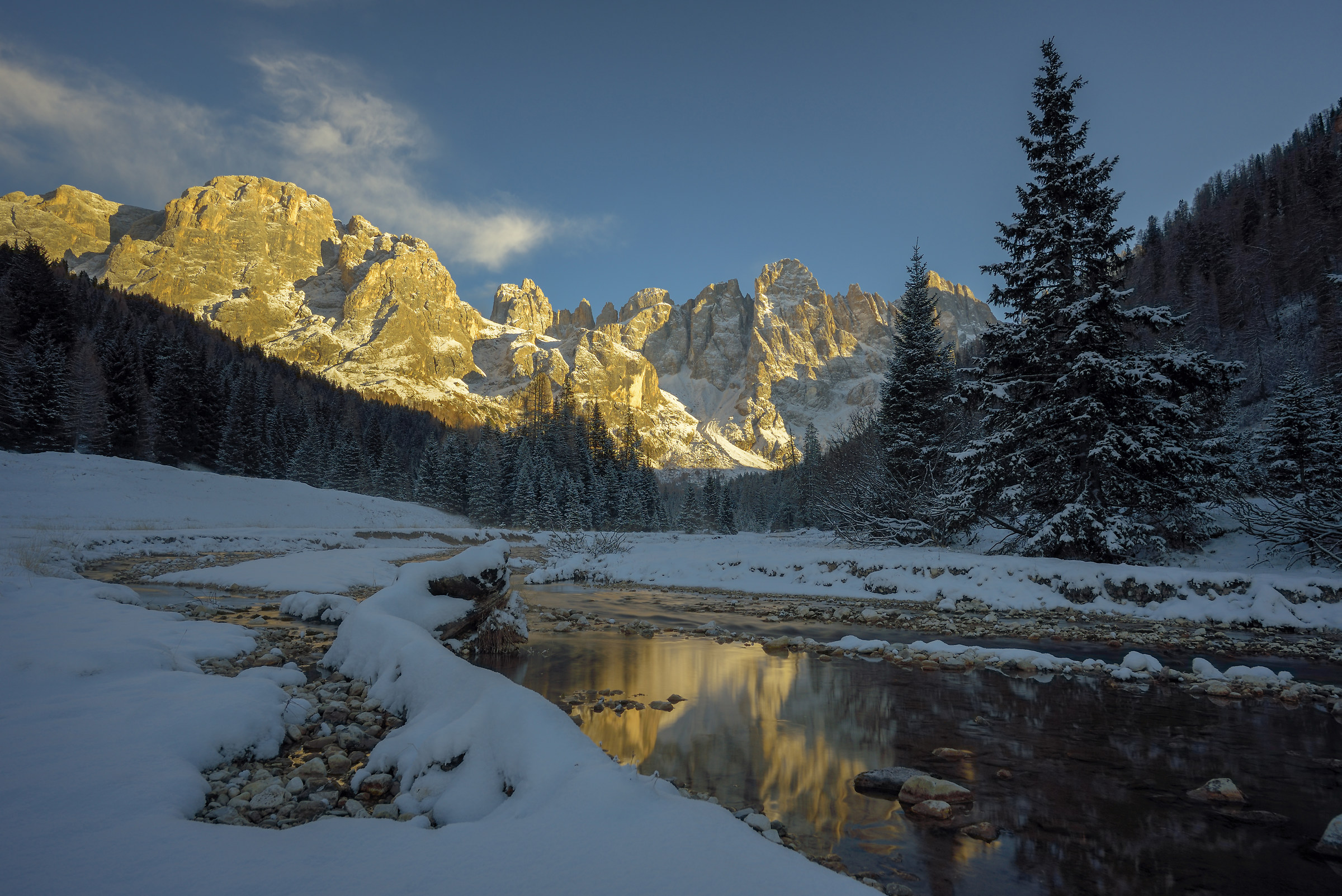 Torrente Travignolo e Pale di San Martino (Val Venègi...