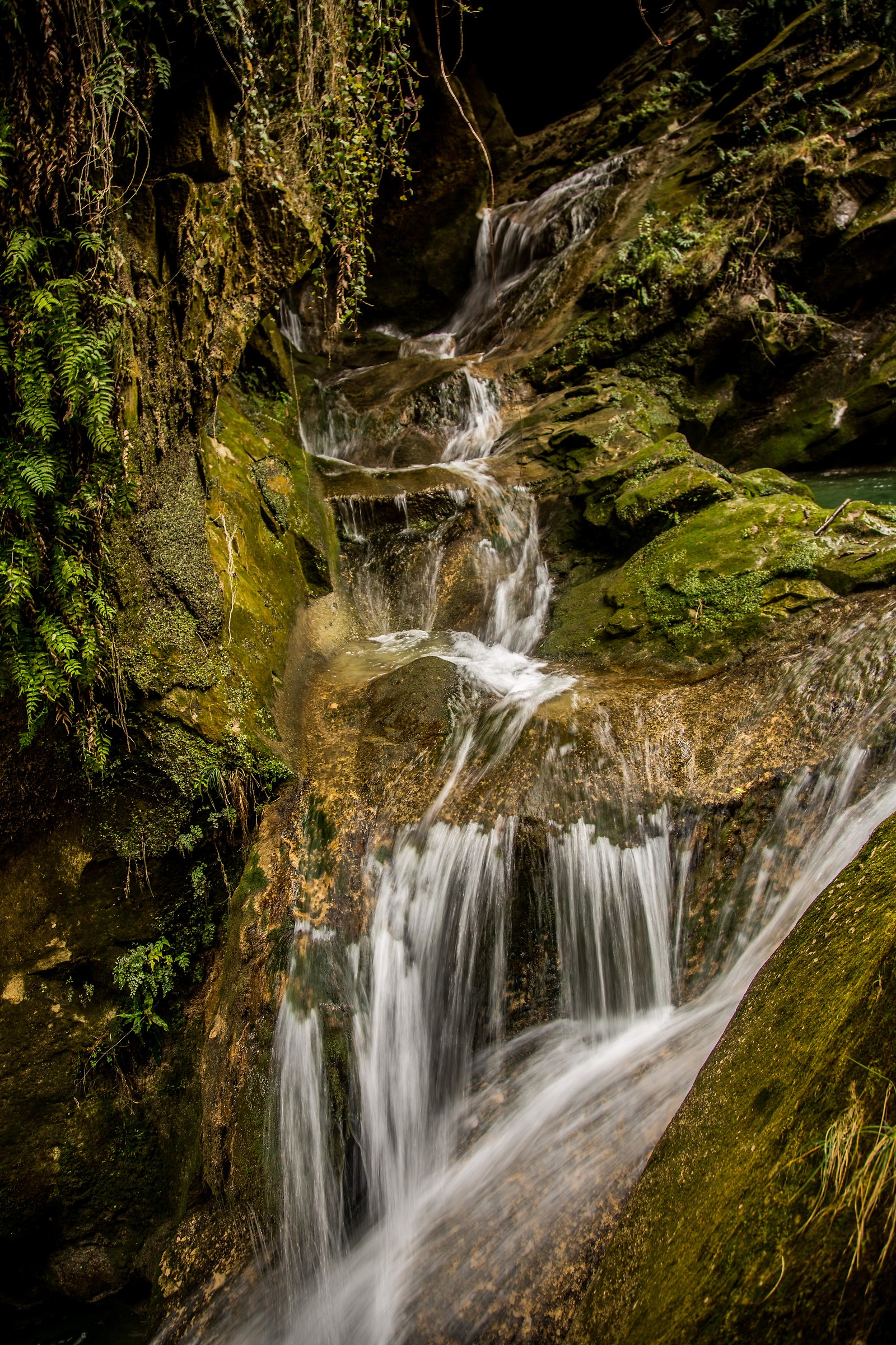 Waterfalls at the Caglieron Caves
