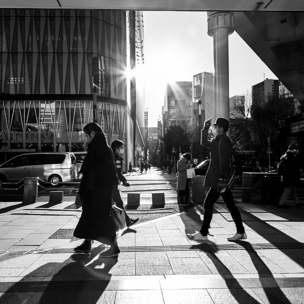 strolling against the sun