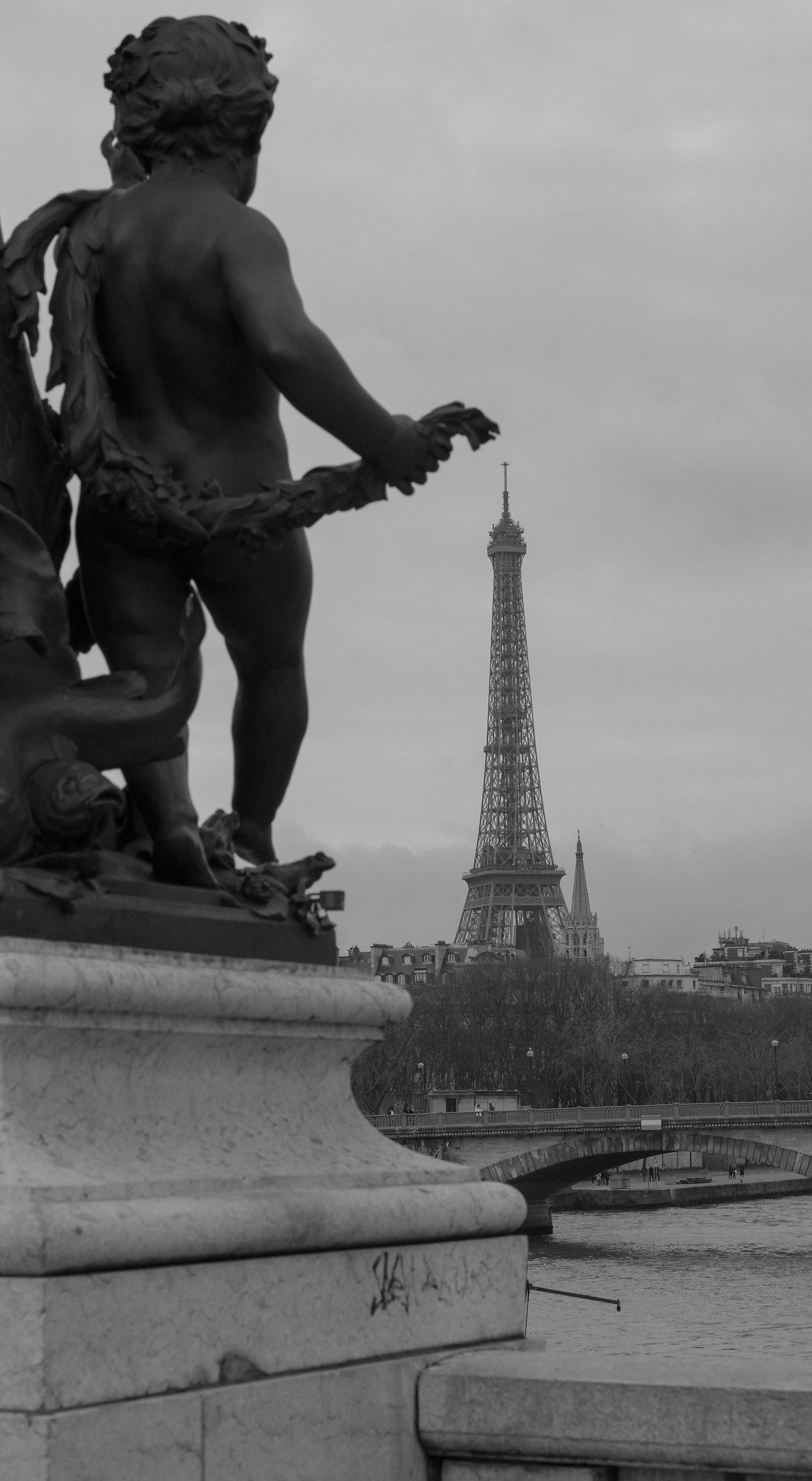 The child who tries to cling to the tower