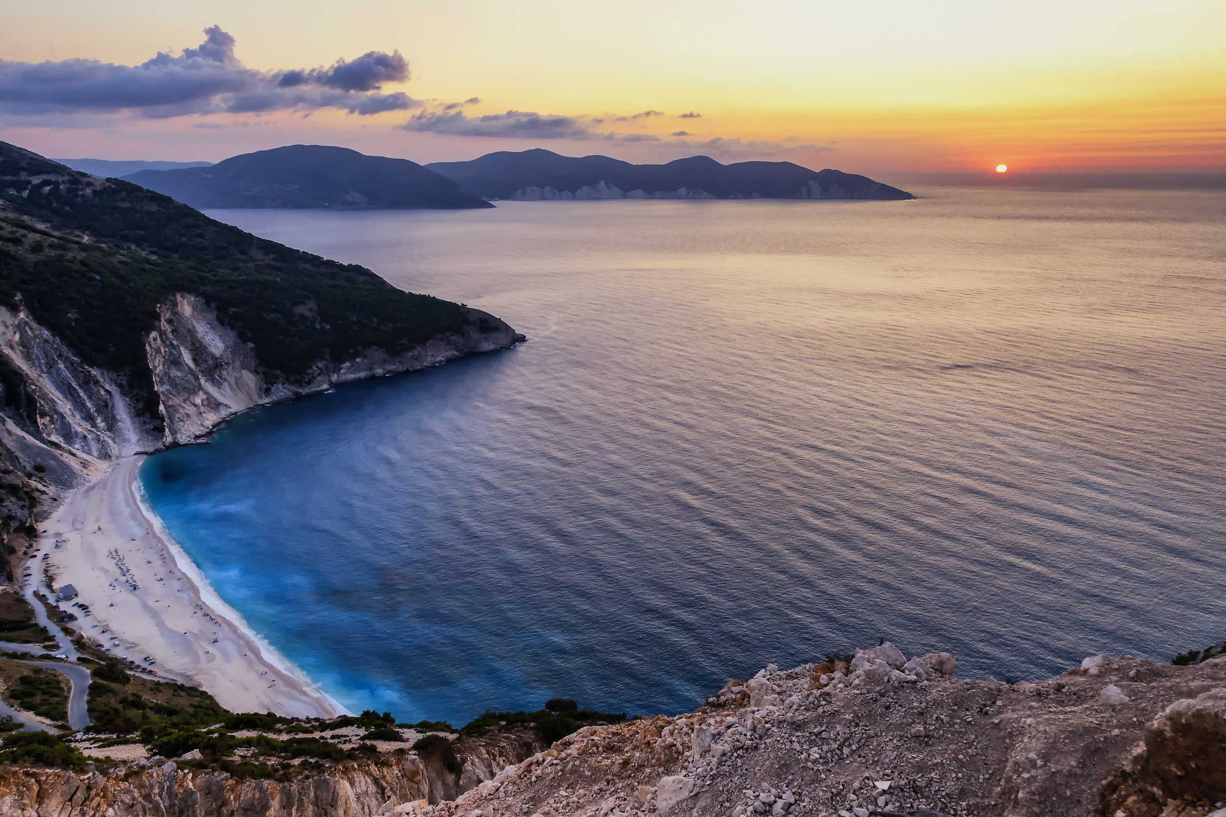 Sunset at Myrtos Beach - Cefalonia (Grecia)