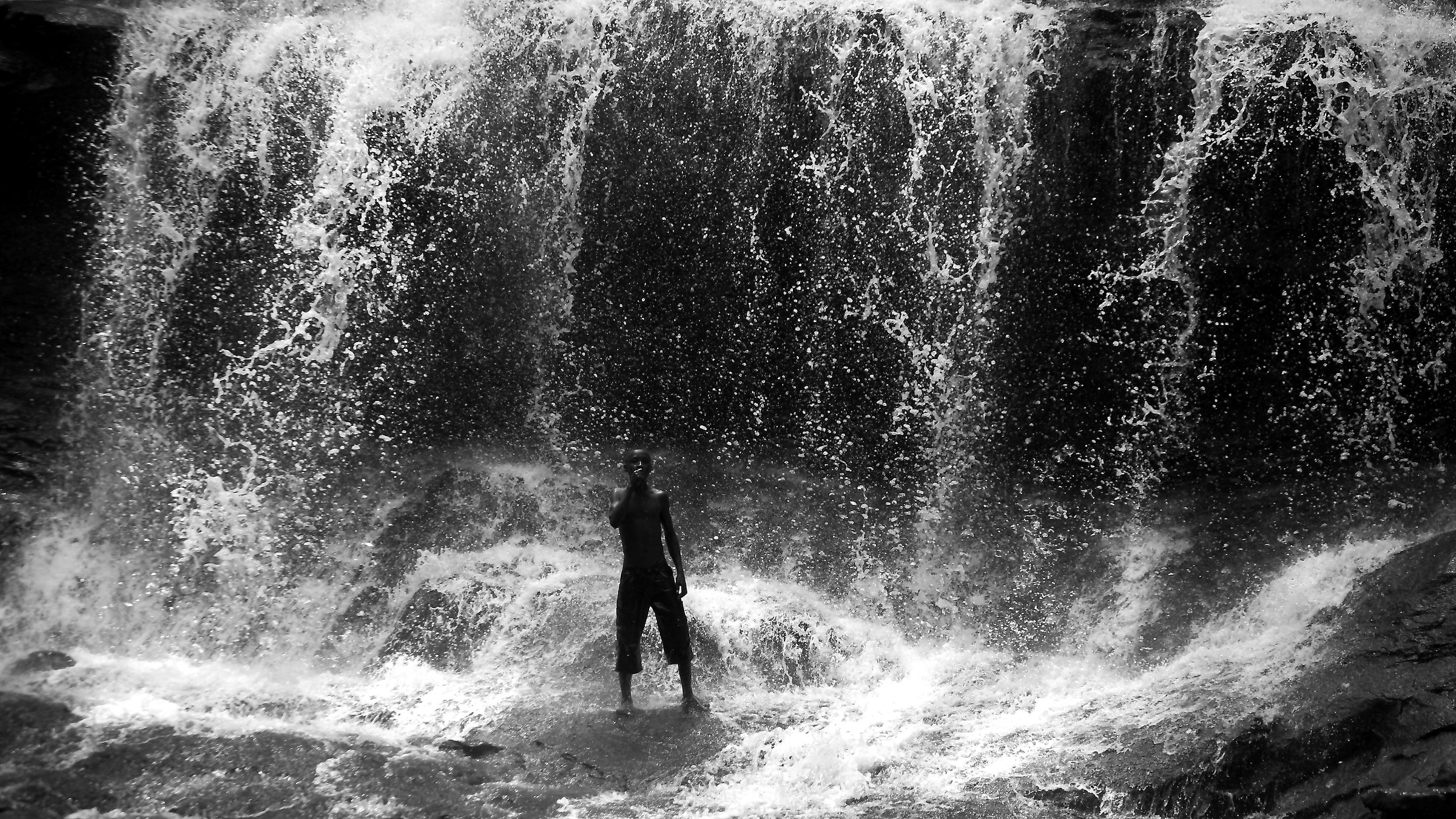 Cascata in b/n, Nordafrica