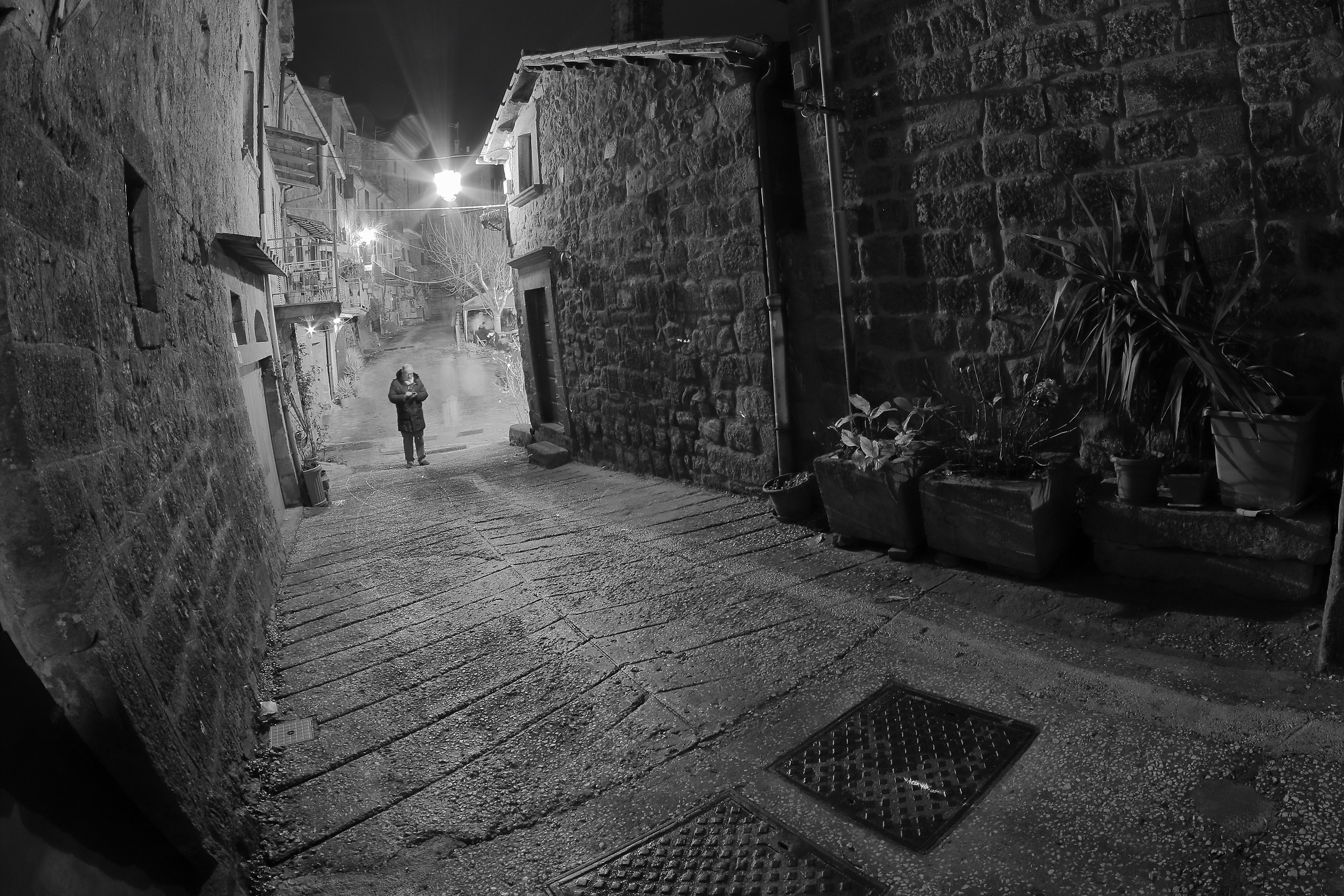 He lingered on his cell phone and the group 'disappeared...