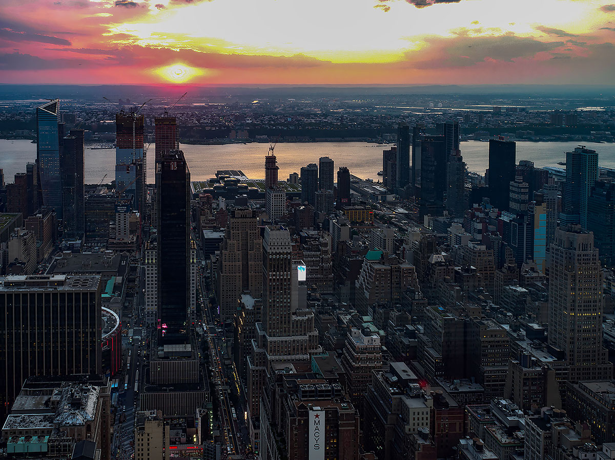 HDR east Manhattan at sunset