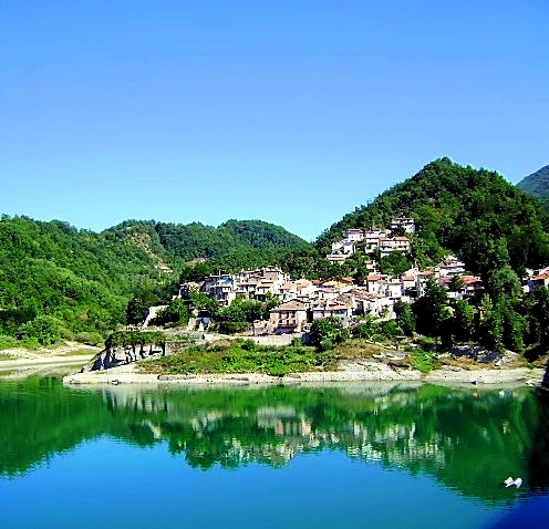 Village overlooking Lake