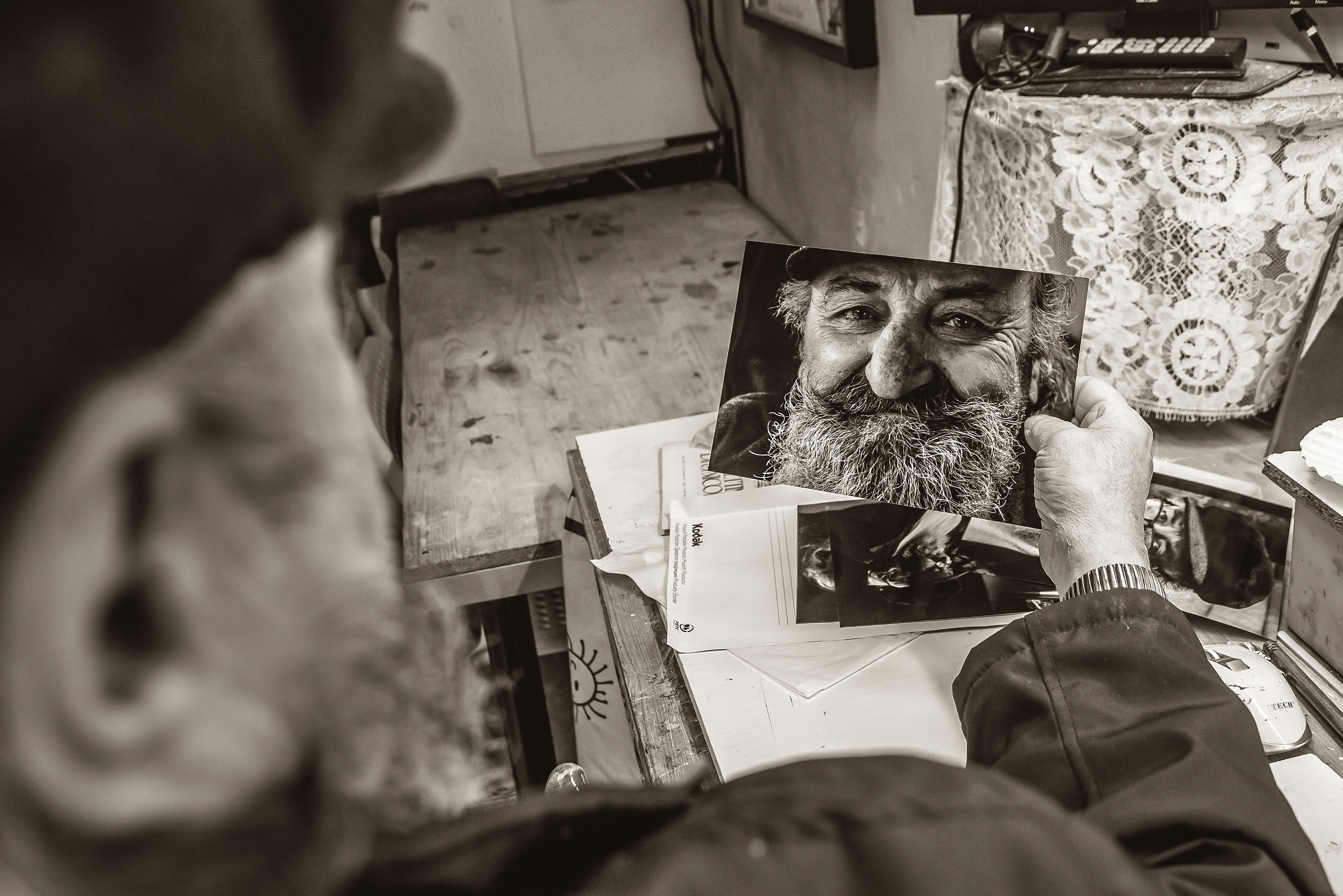 Reflected in a photo