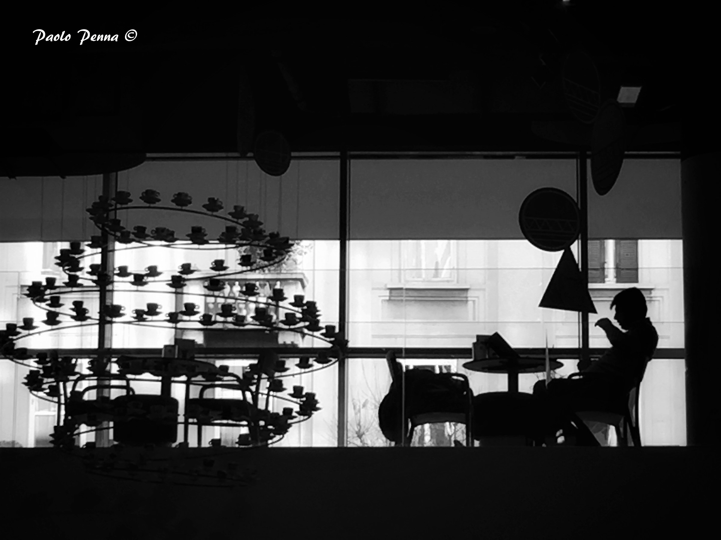 a coffee at the table