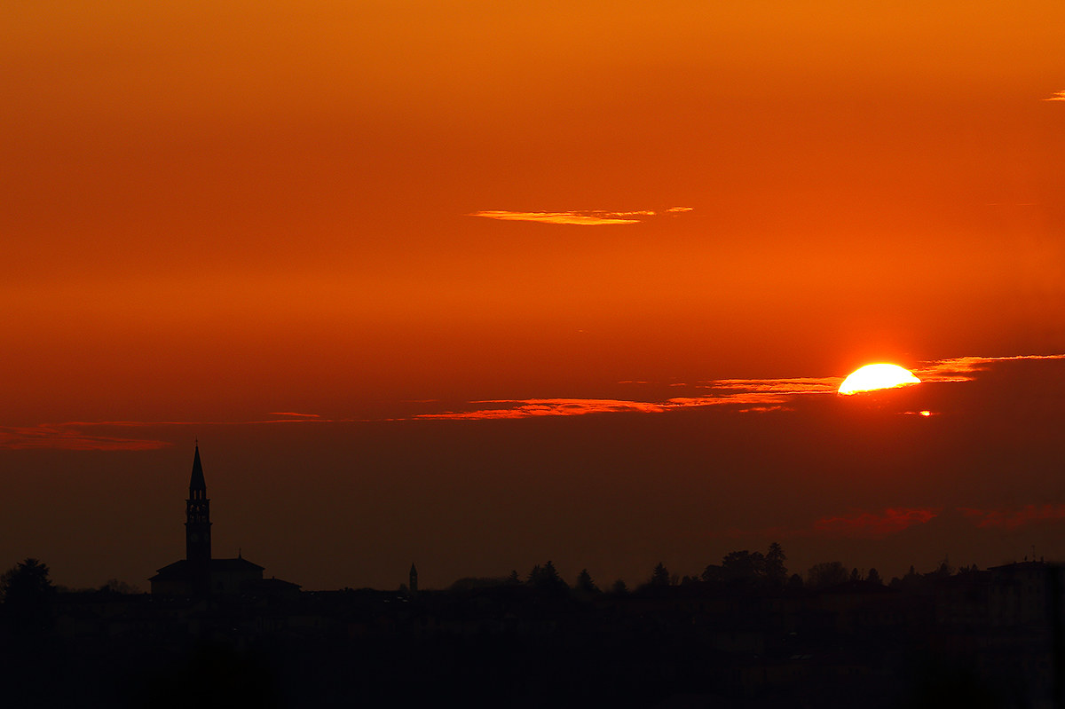 sunset over the brianza