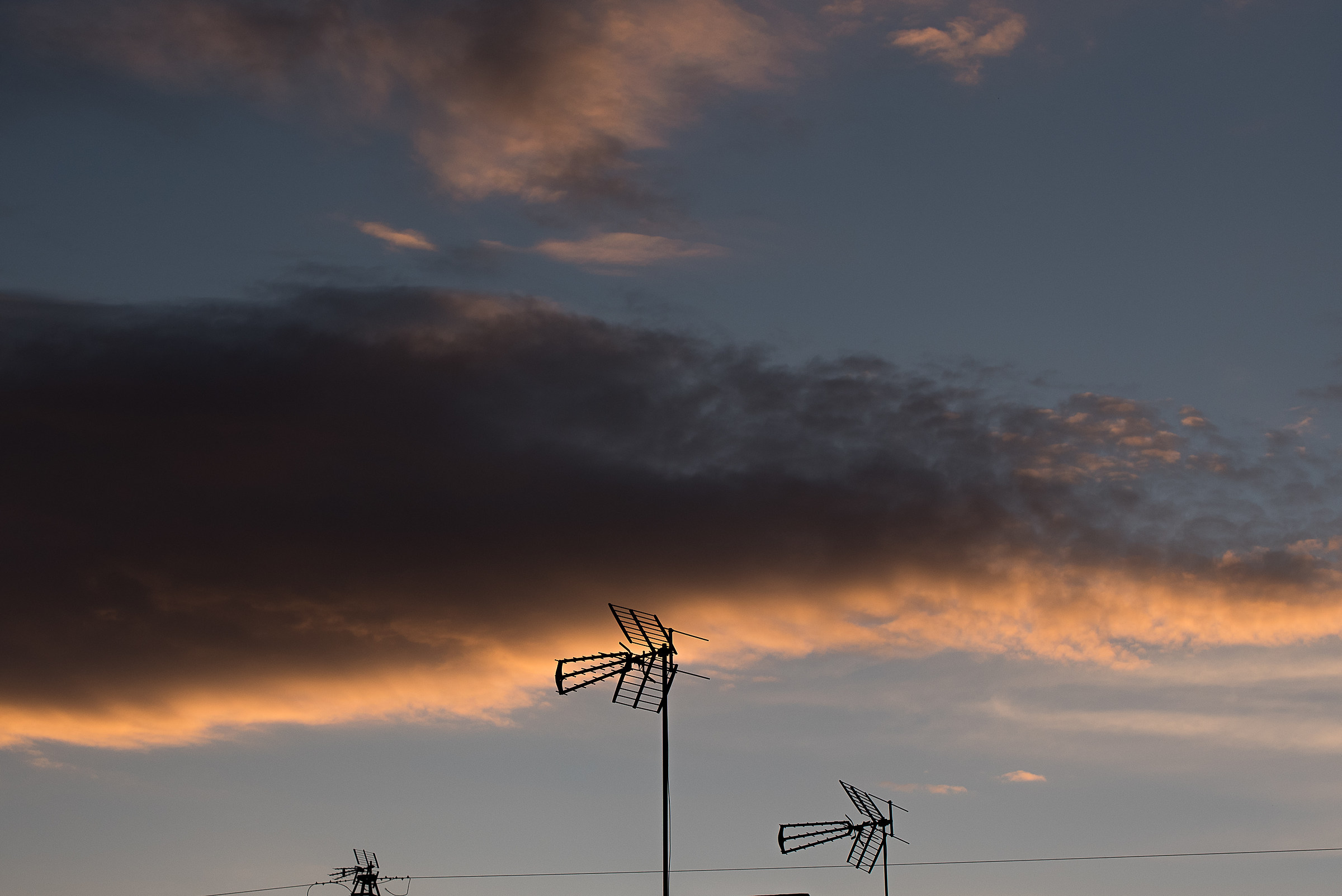 the sky at the sunset