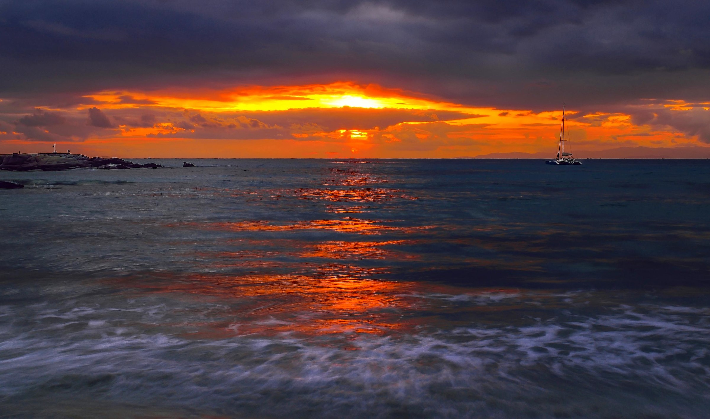 Sunset at Campu Longu Beach