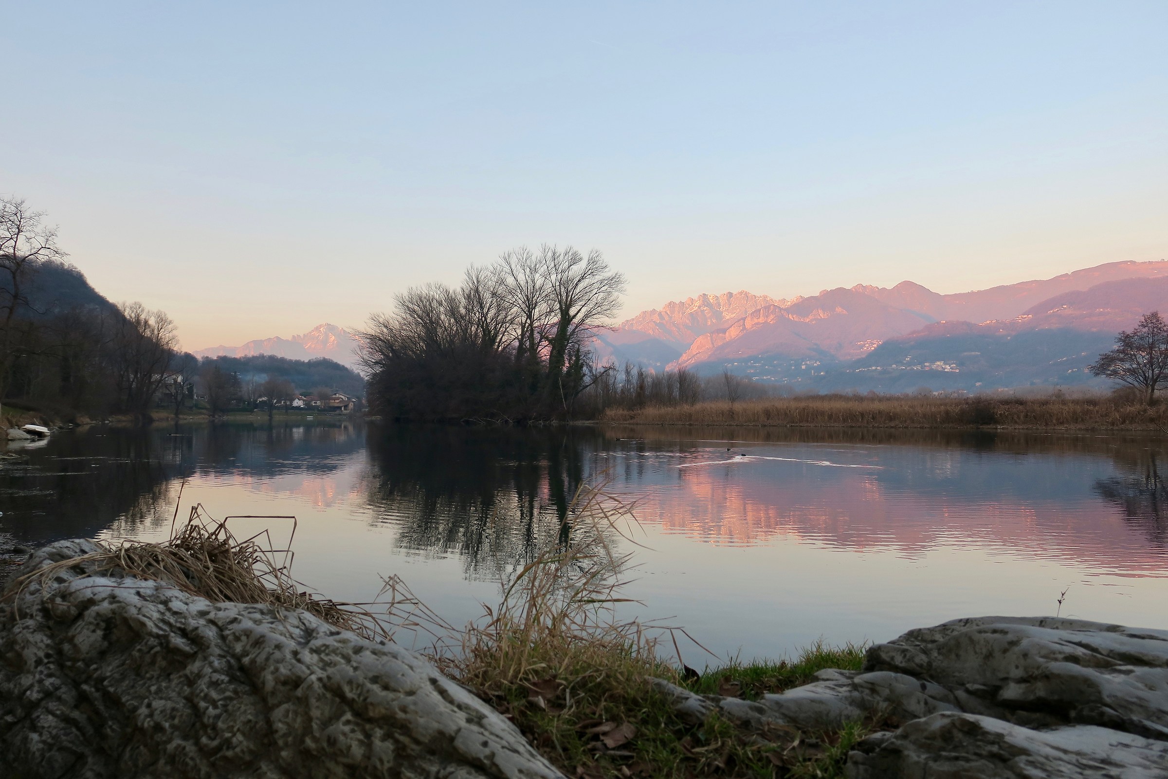 ansa dell'Adda in inverno