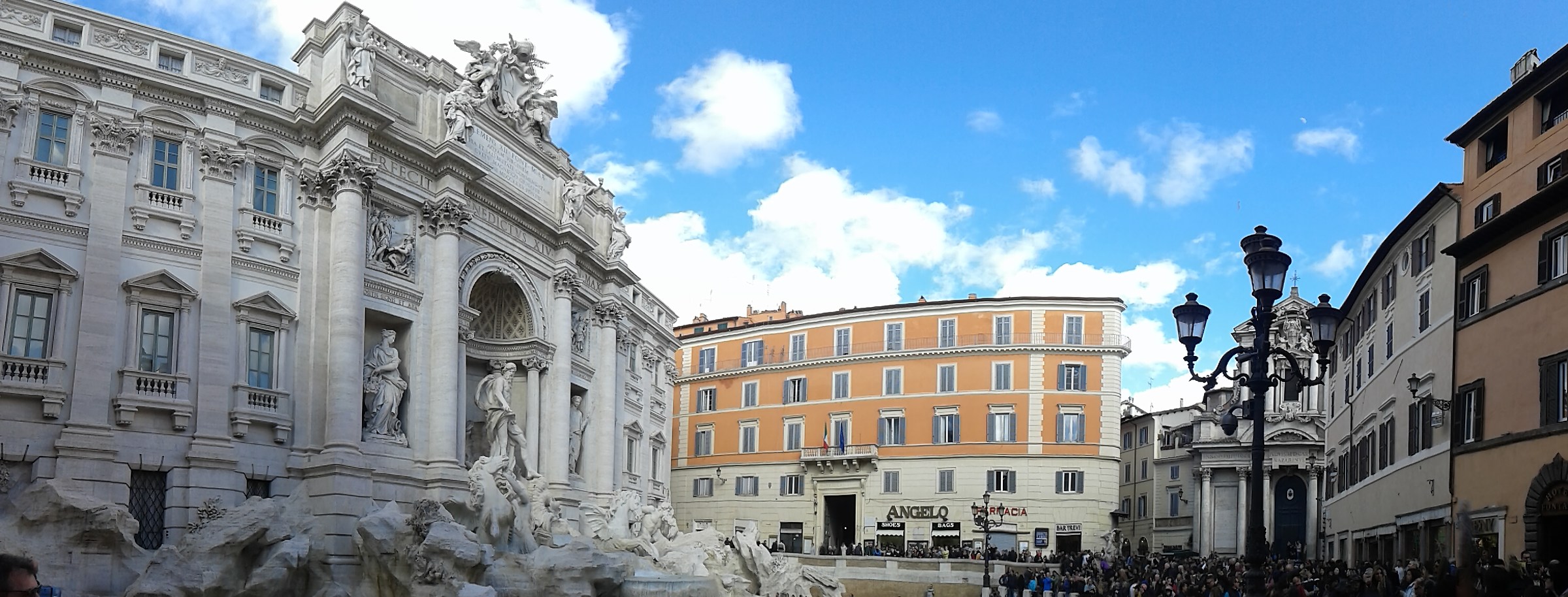 Panoramic Trevi Fountain