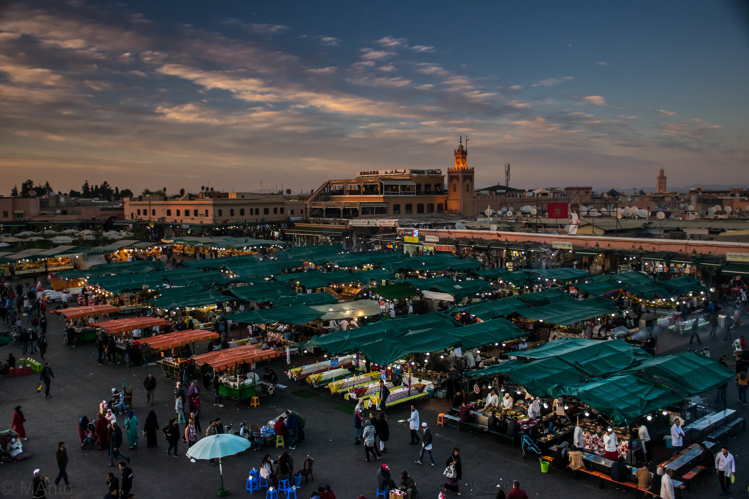 Jamaa El Fna al tramonto