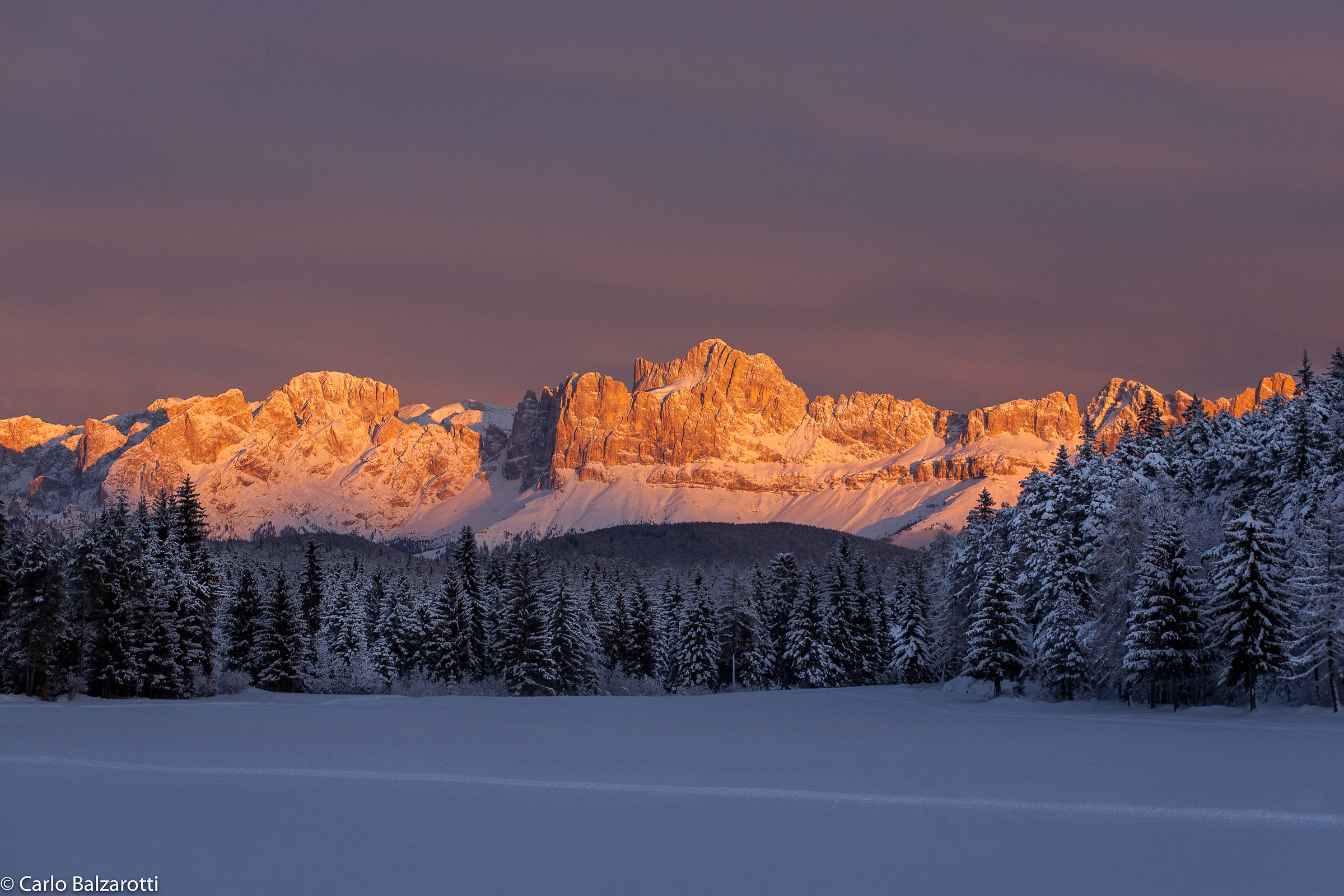 The catinaccio in winter