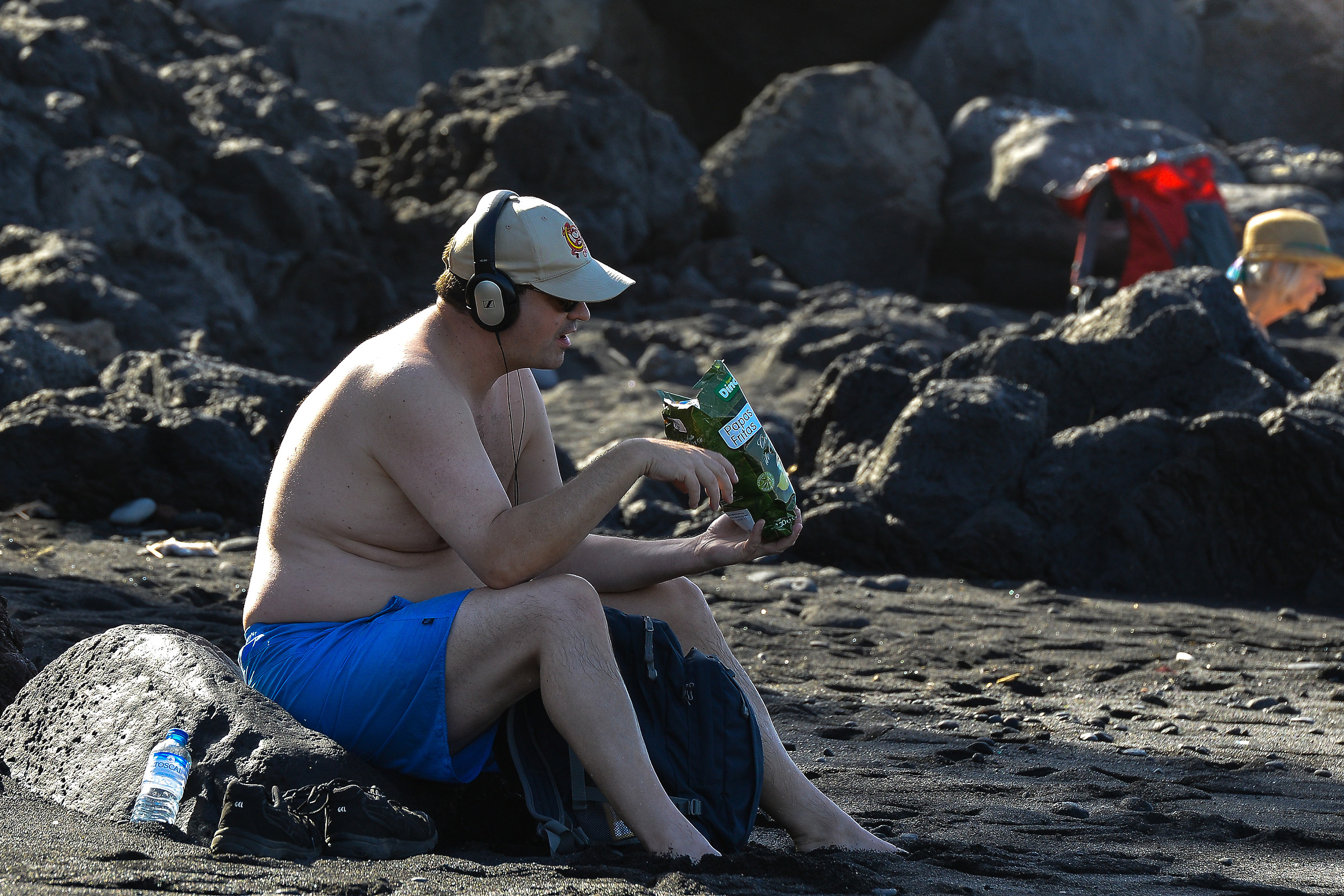 a day at the beach alone and ..............